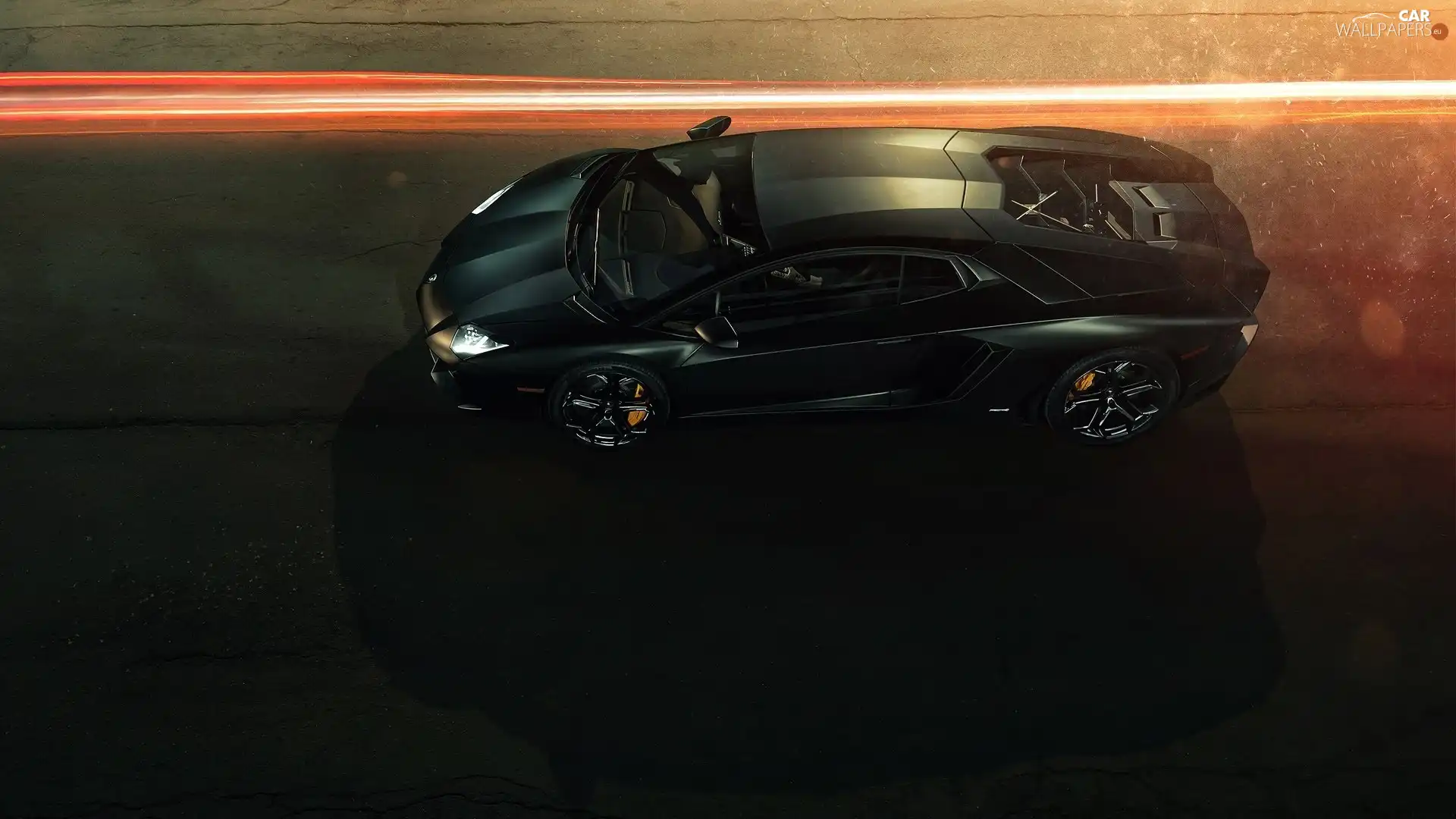 Black, Lamborghini Aventador