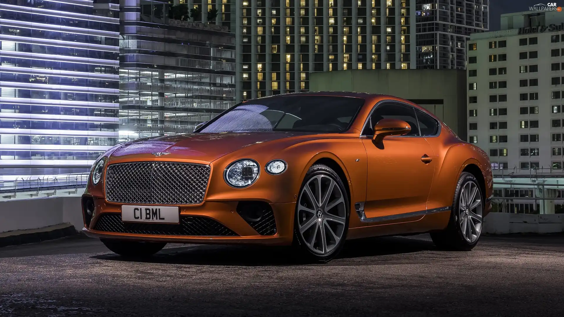coupe, Brown, Bentley Continental GT V8