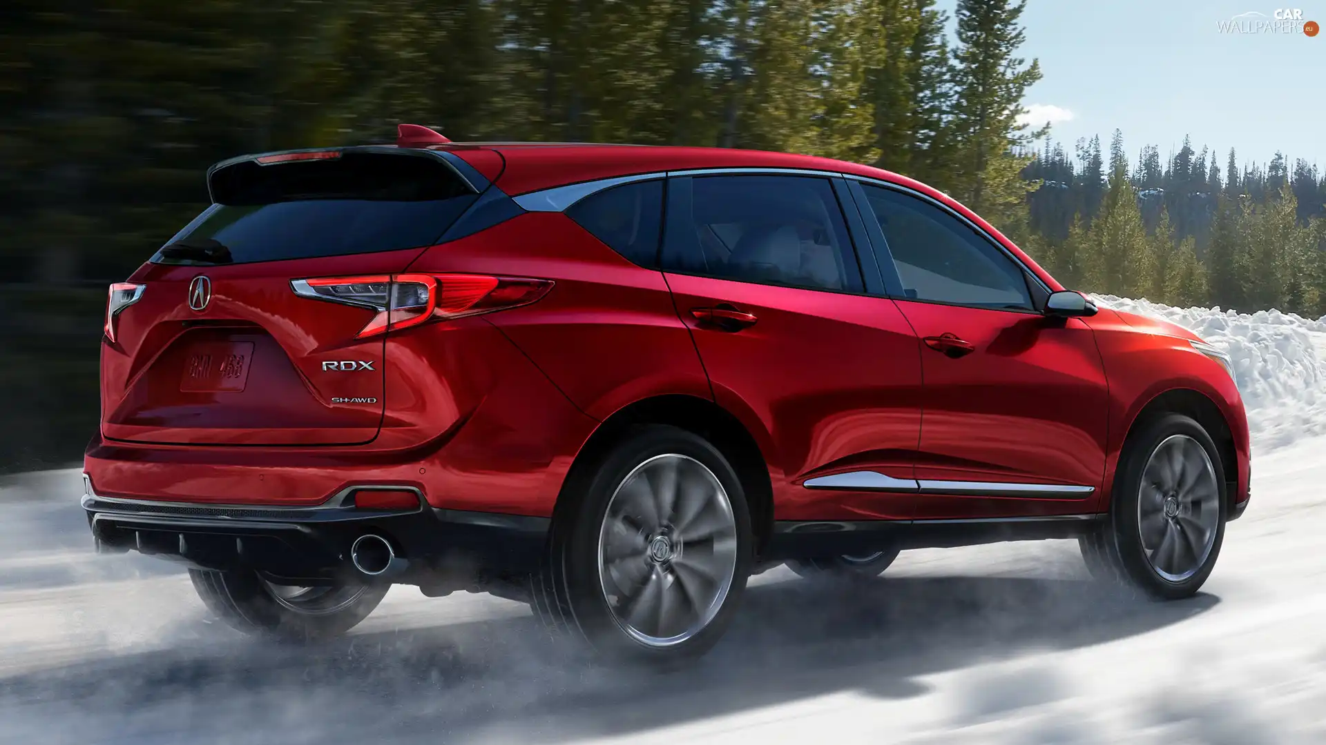 red hot, Back, side, Acura RDX