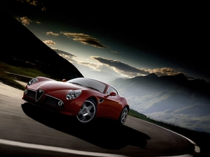 View, Alfa Romeo 8C, Beatyfull