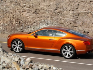 rocks, Bentley Continental, @