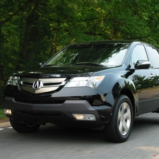 black, motion, route, Acura MDX