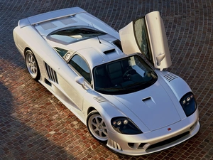 aerial, silver, Saleen S7