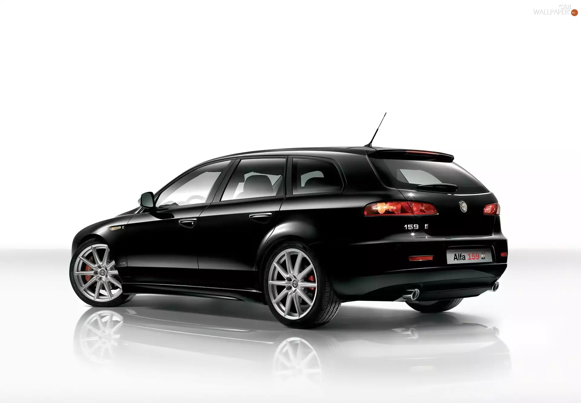black, 159, reflection, Alfa Romeo