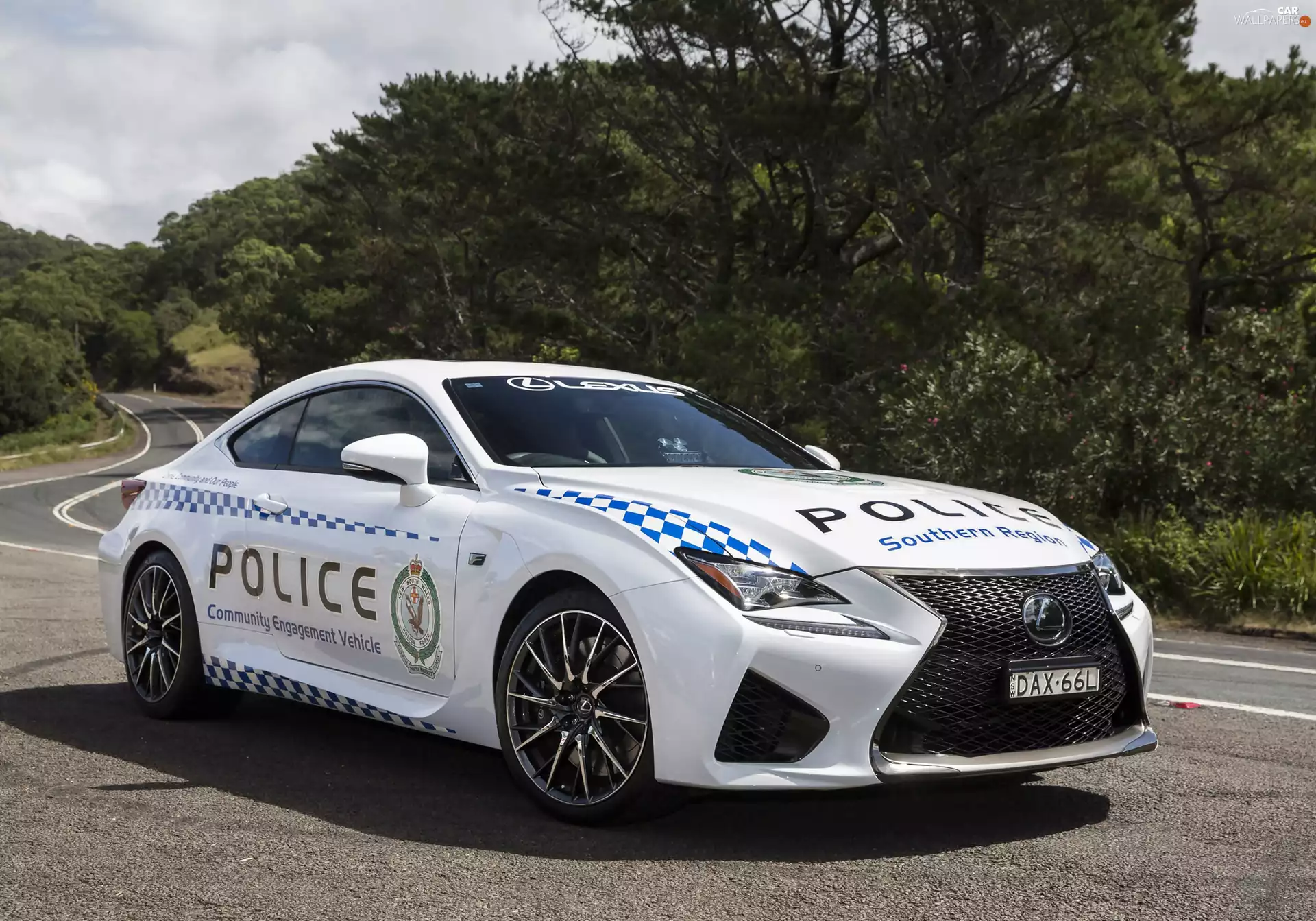 Lexus RC F, 2016, police, White, Automobile