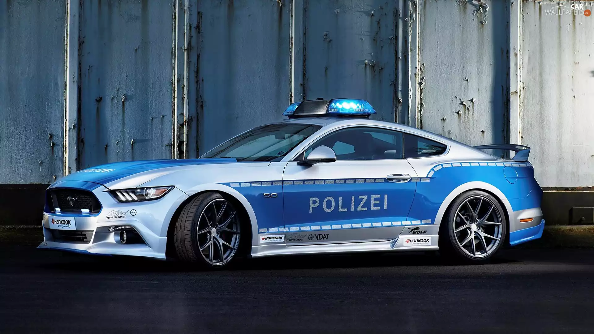 2016, Police Car, Ford Mustang Wolf Wide 5.0