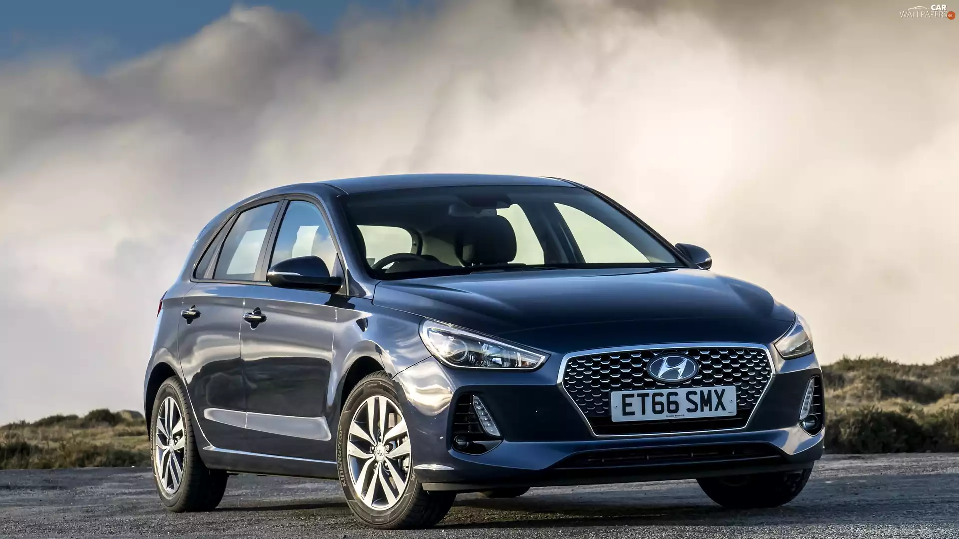 clouds, Hyundai i30, 2017