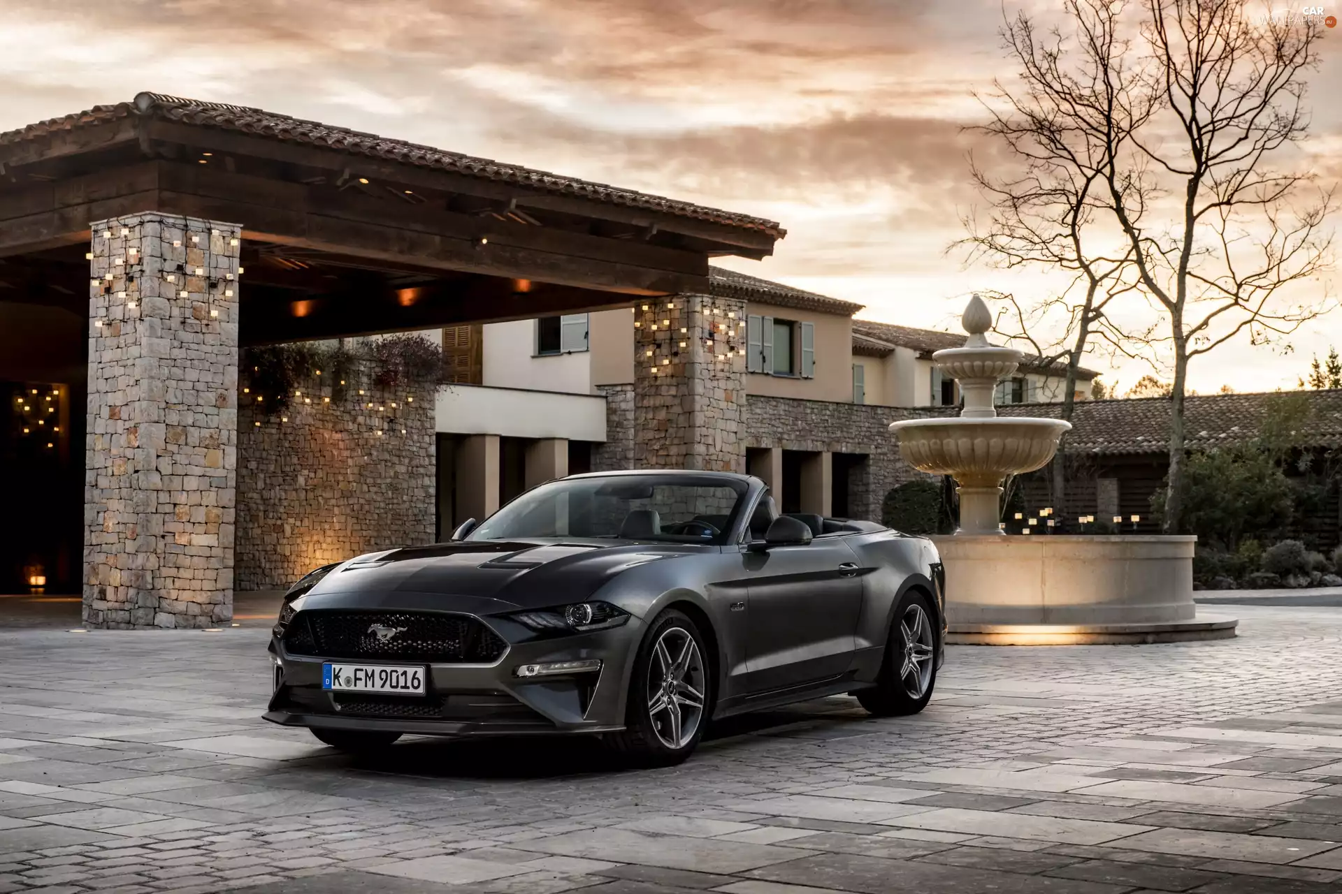 Ford Mustang GT, 2018, house, Cabrio