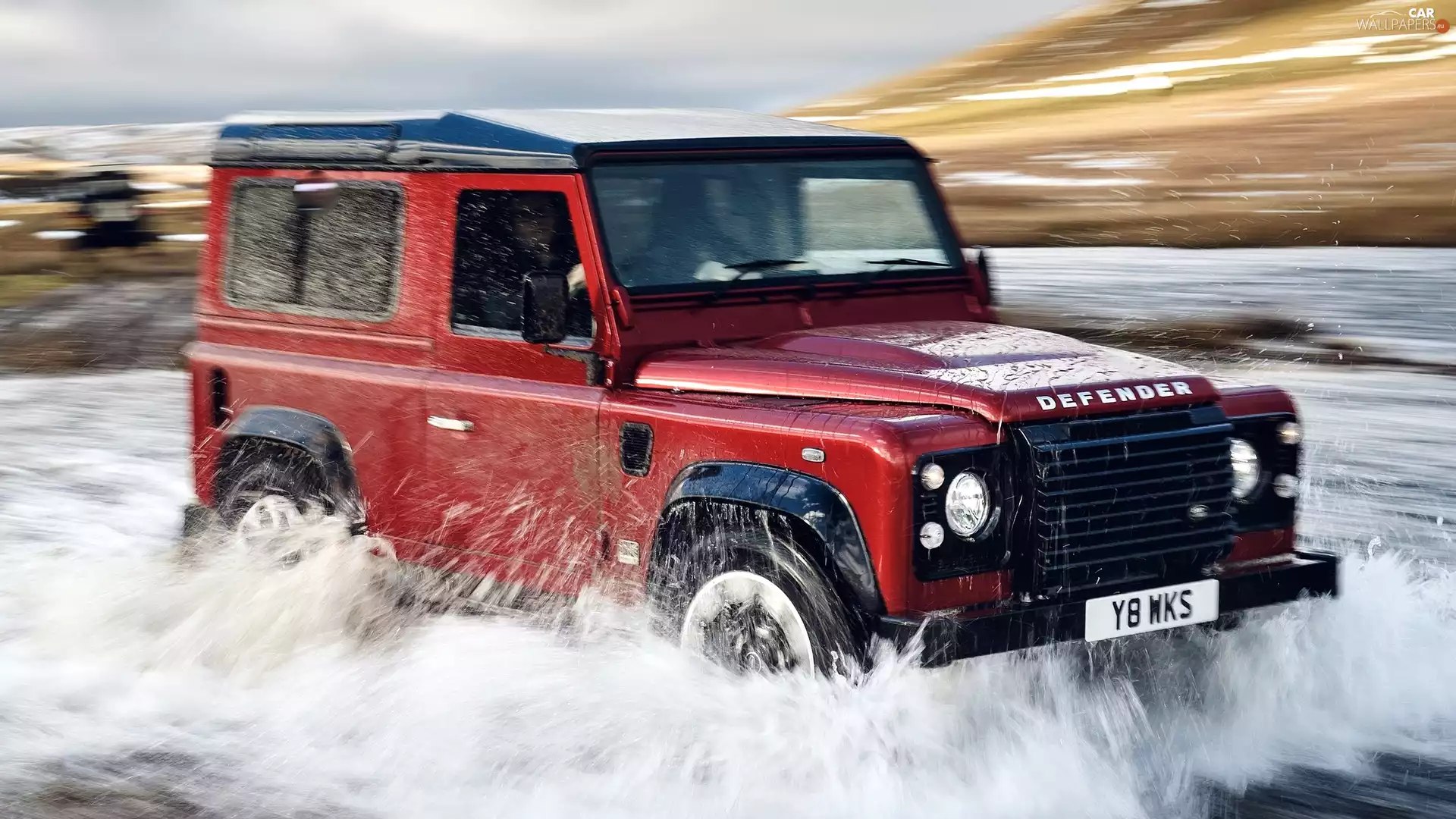 Land Rover Defender Works V8, Splashing, water, 2018