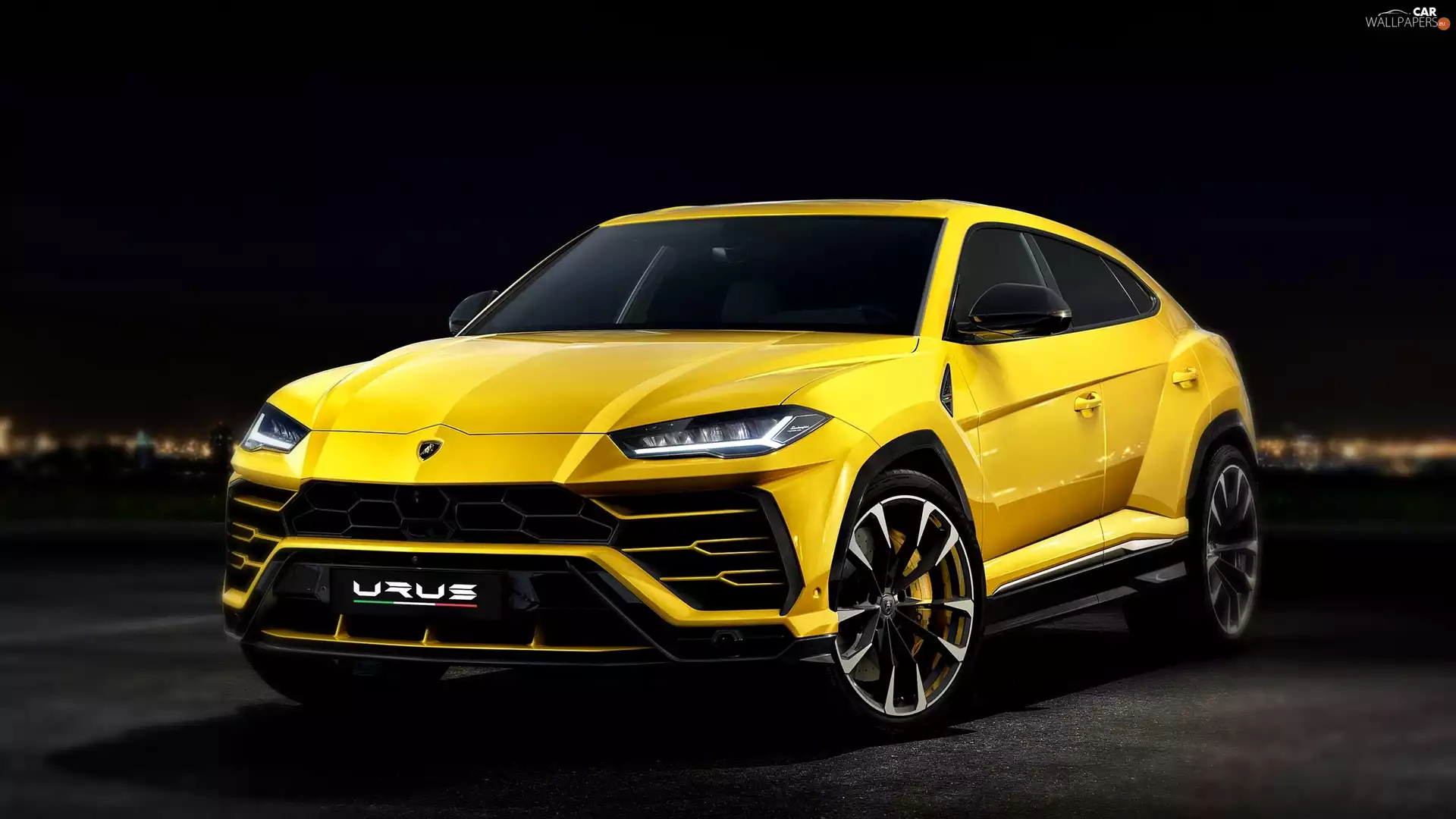 Yellow, 2018, Front, Lamborghini Urus
