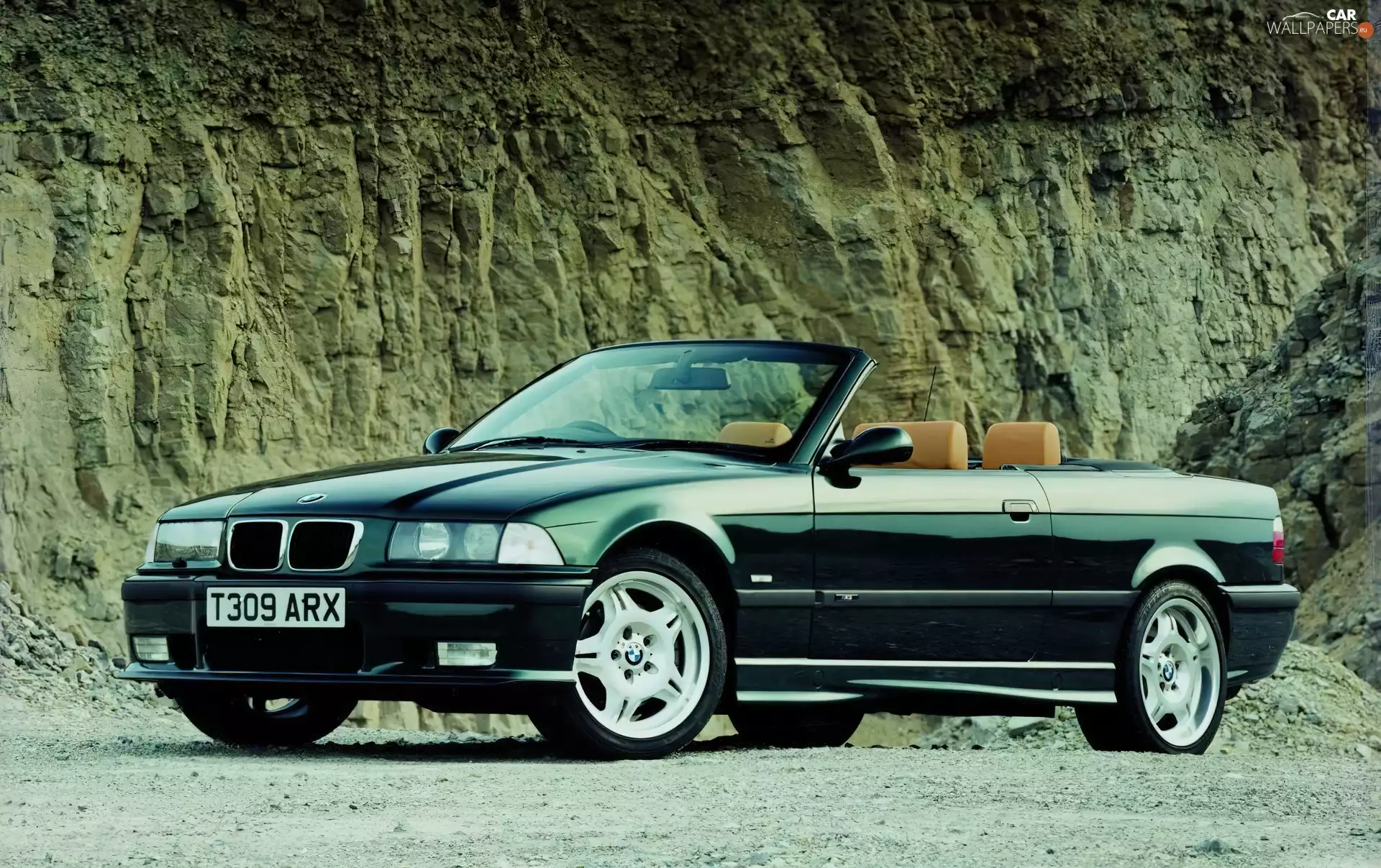 BMW 3, Green, Cabriolet, E36