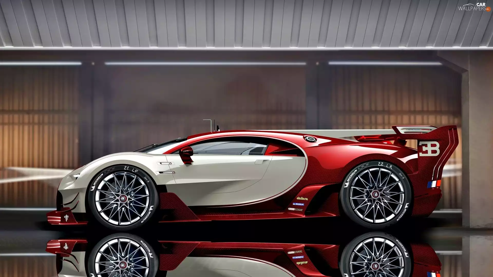 Sport, Hypercar, reflection, Bugatti Veyron EB 16.4