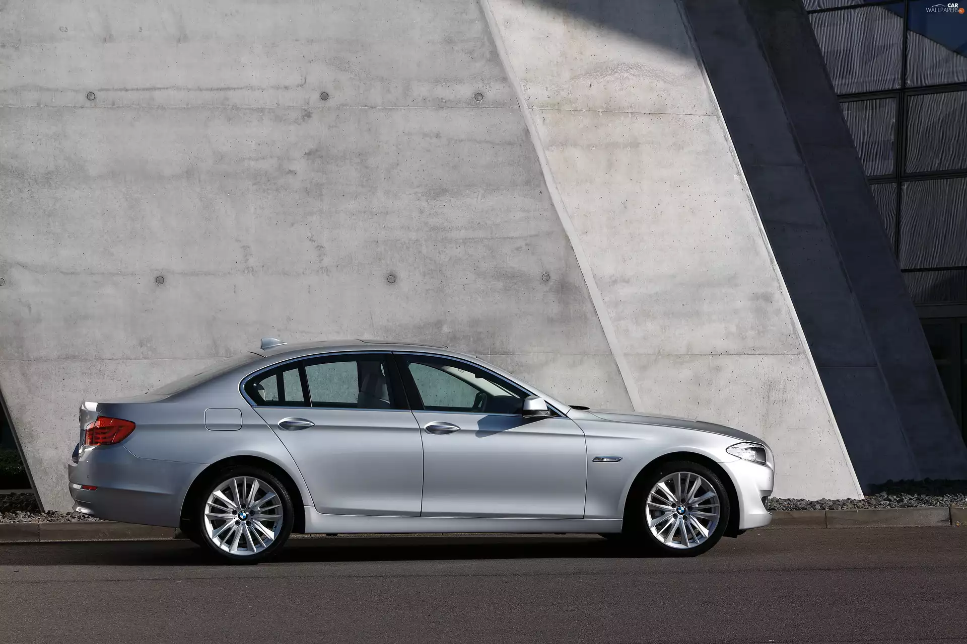 side, Silver, BMW 5 Series F10
