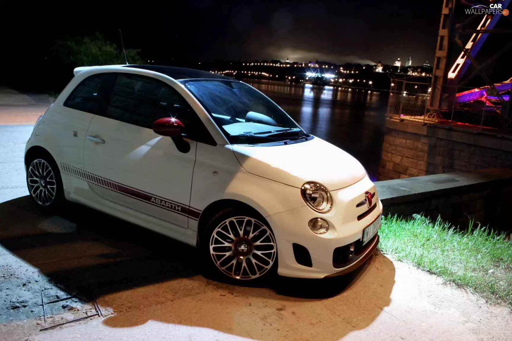 Abarth 500, panorama, light, View