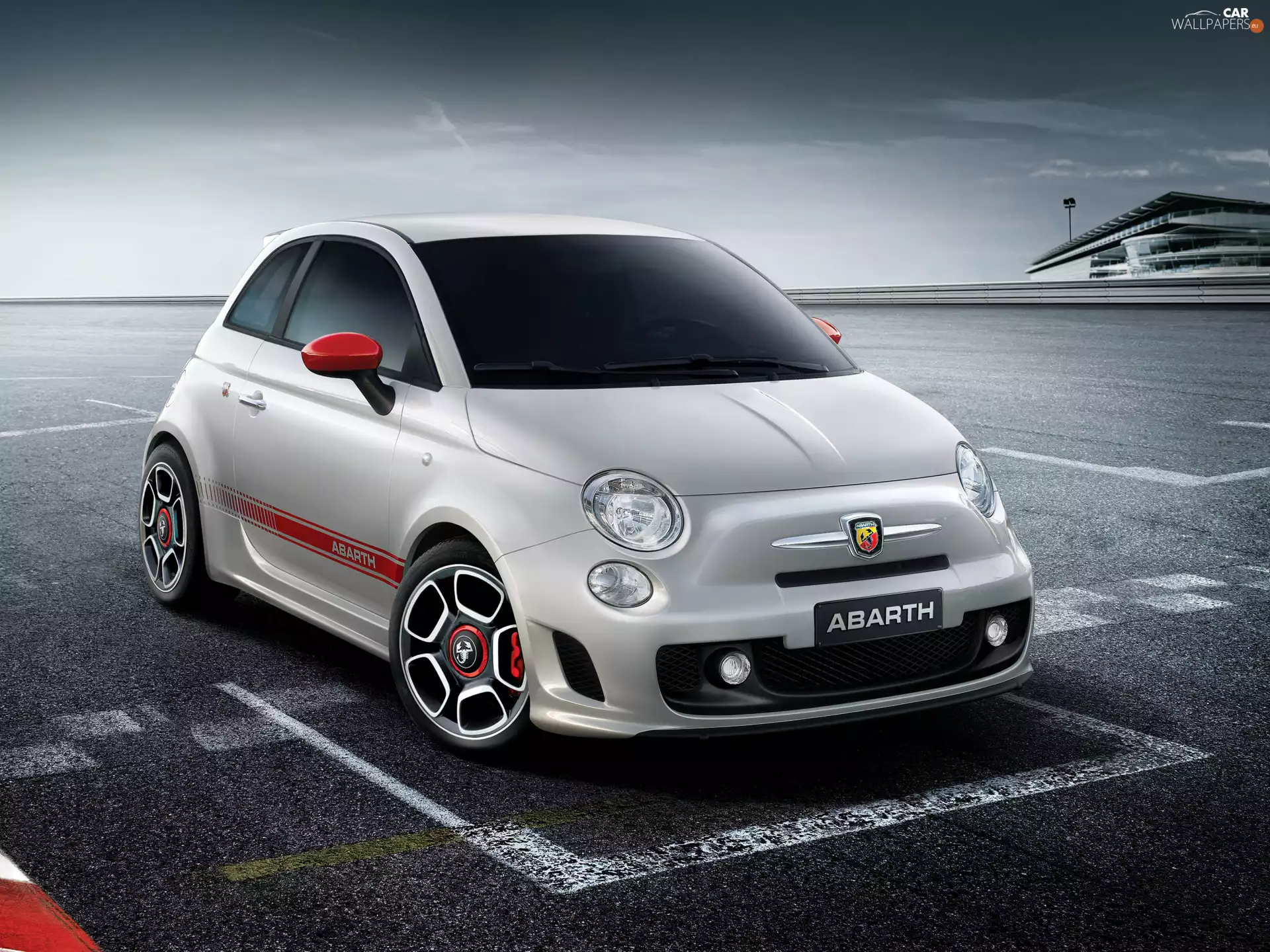 Abarth 500, track, race, Mirrors