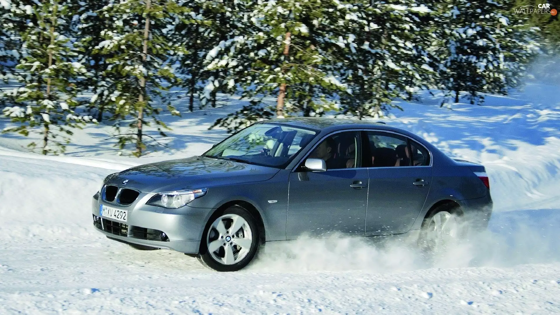 winter, Automobile, BMW 530xi