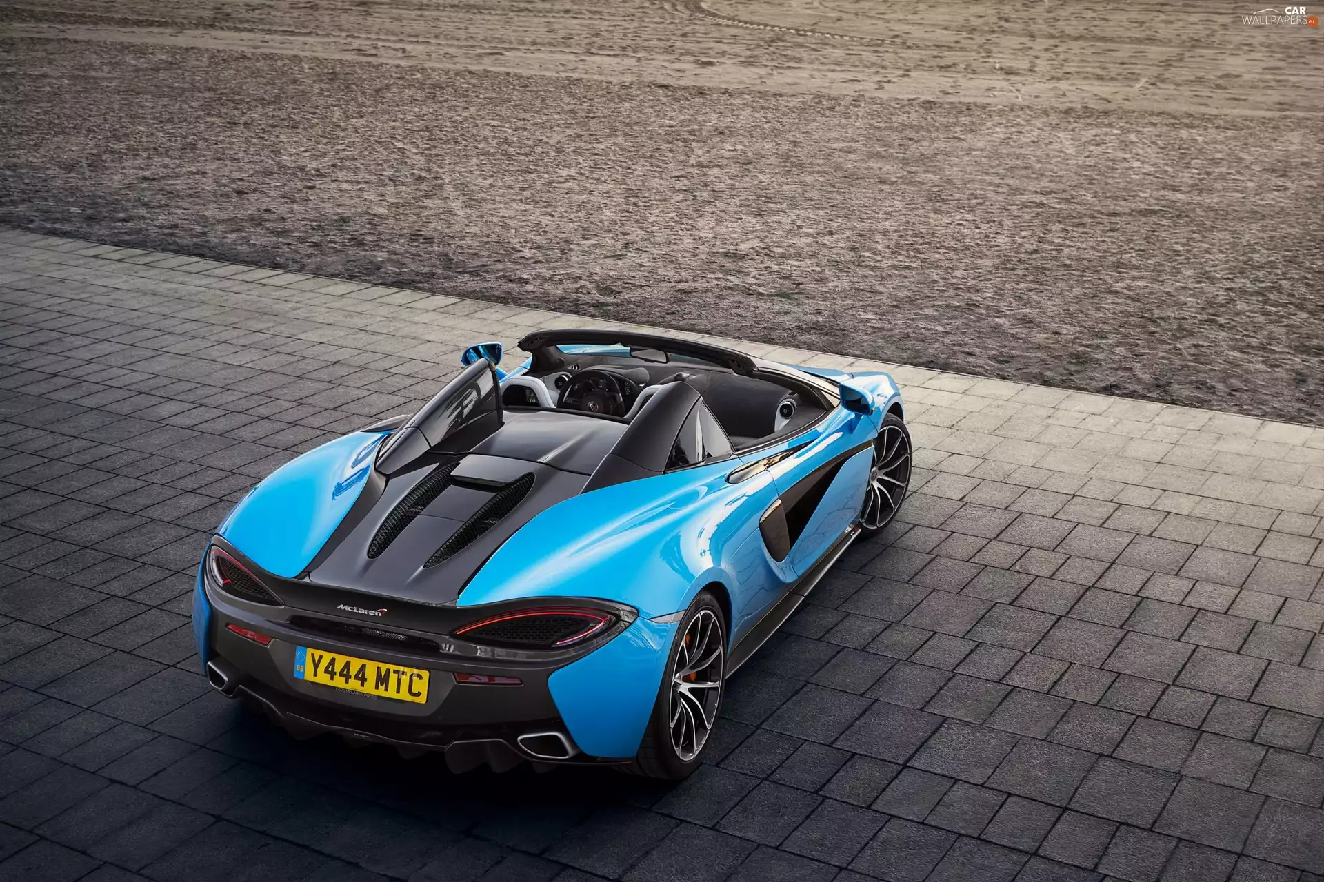 2017, blue, McLaren 570 S Spider