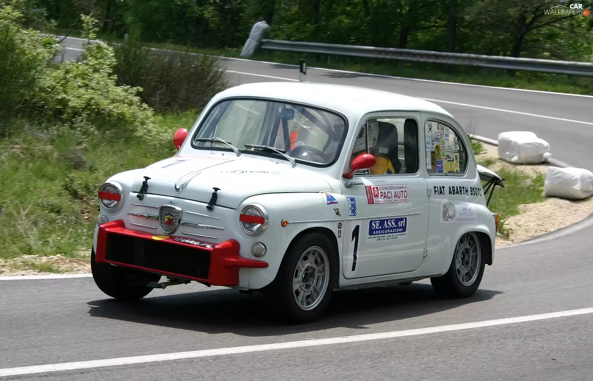 Abarth 595, stickers, serpentine, rally