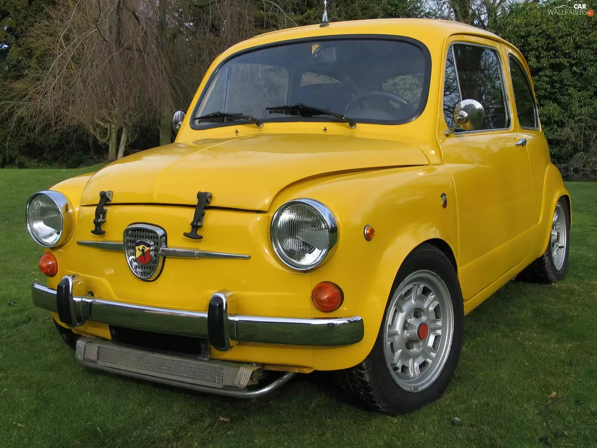 Park, Yellow, Abarth 600