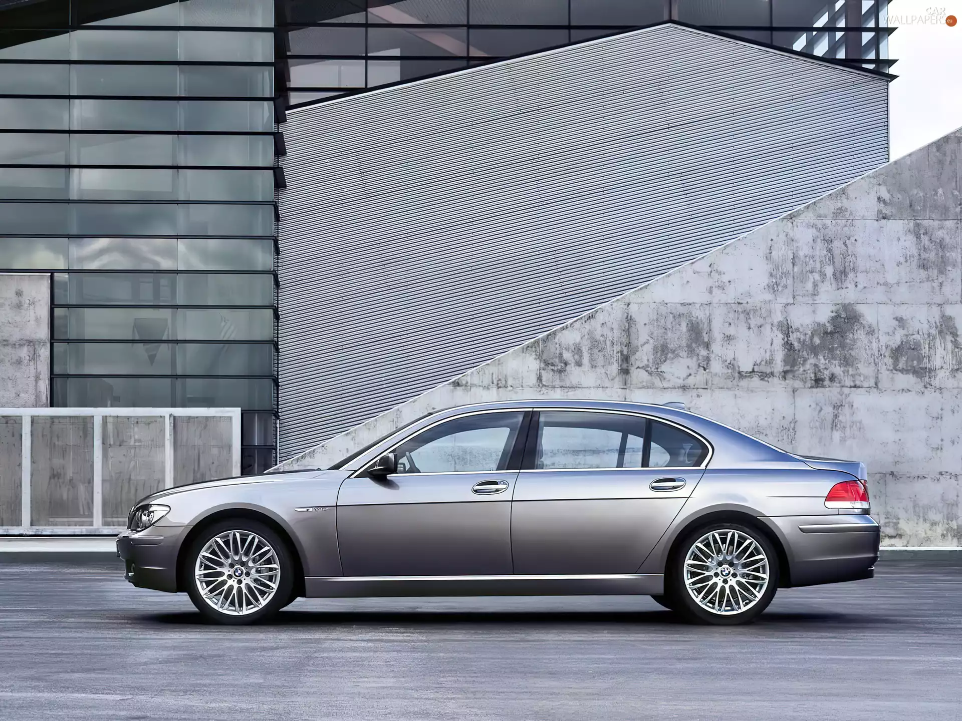 glass, hall, BMW 7, E65, Silver
