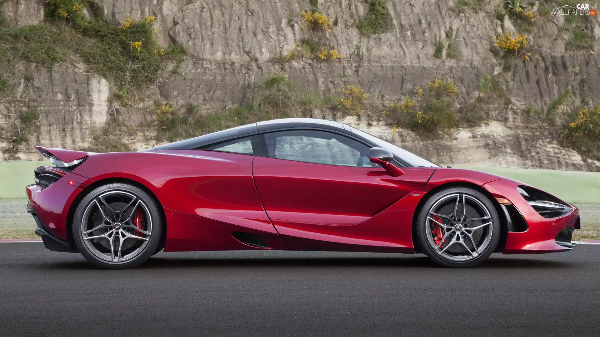 side, Red, McLaren 720S