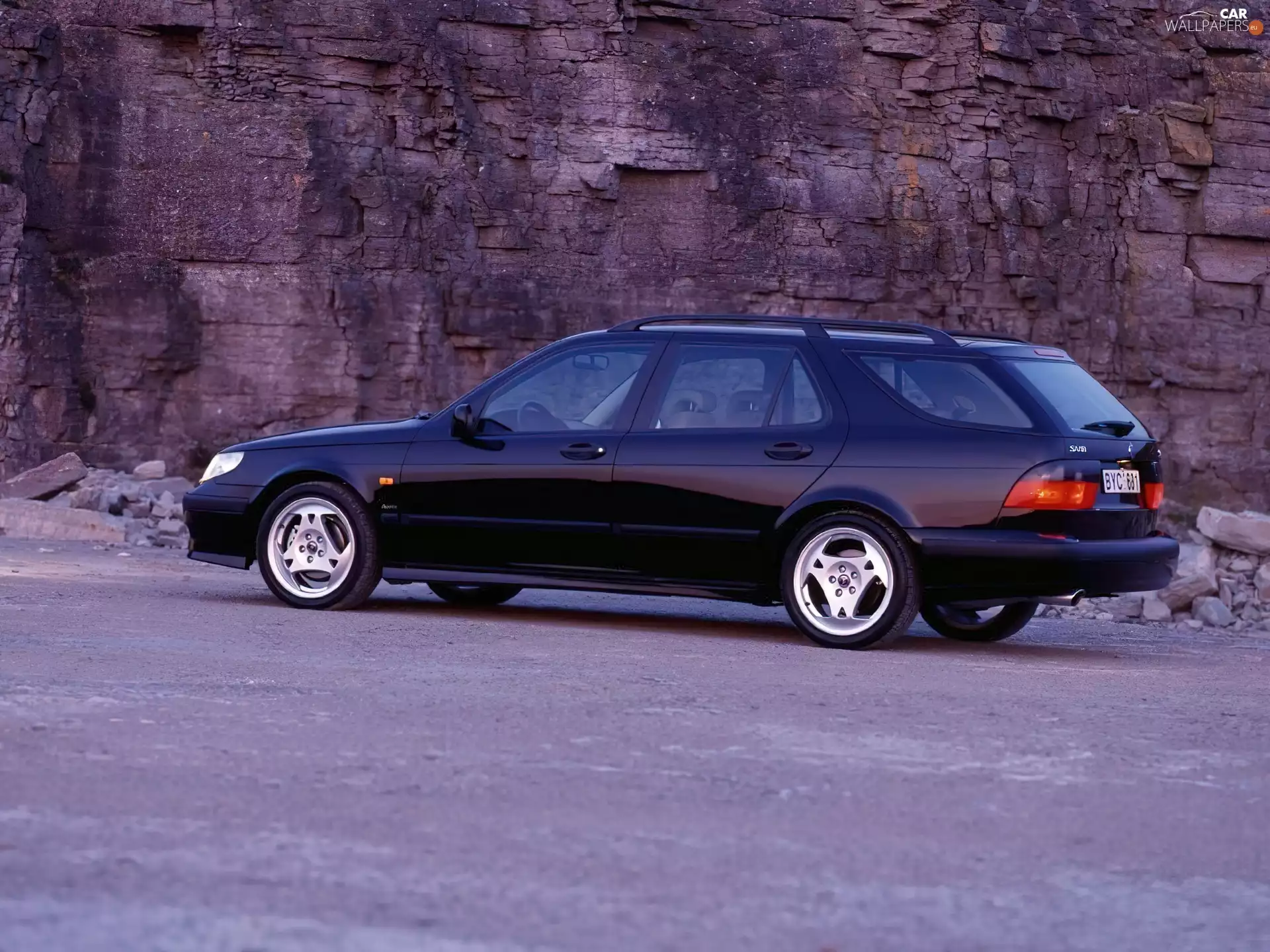 Saab 9-3, black Combi