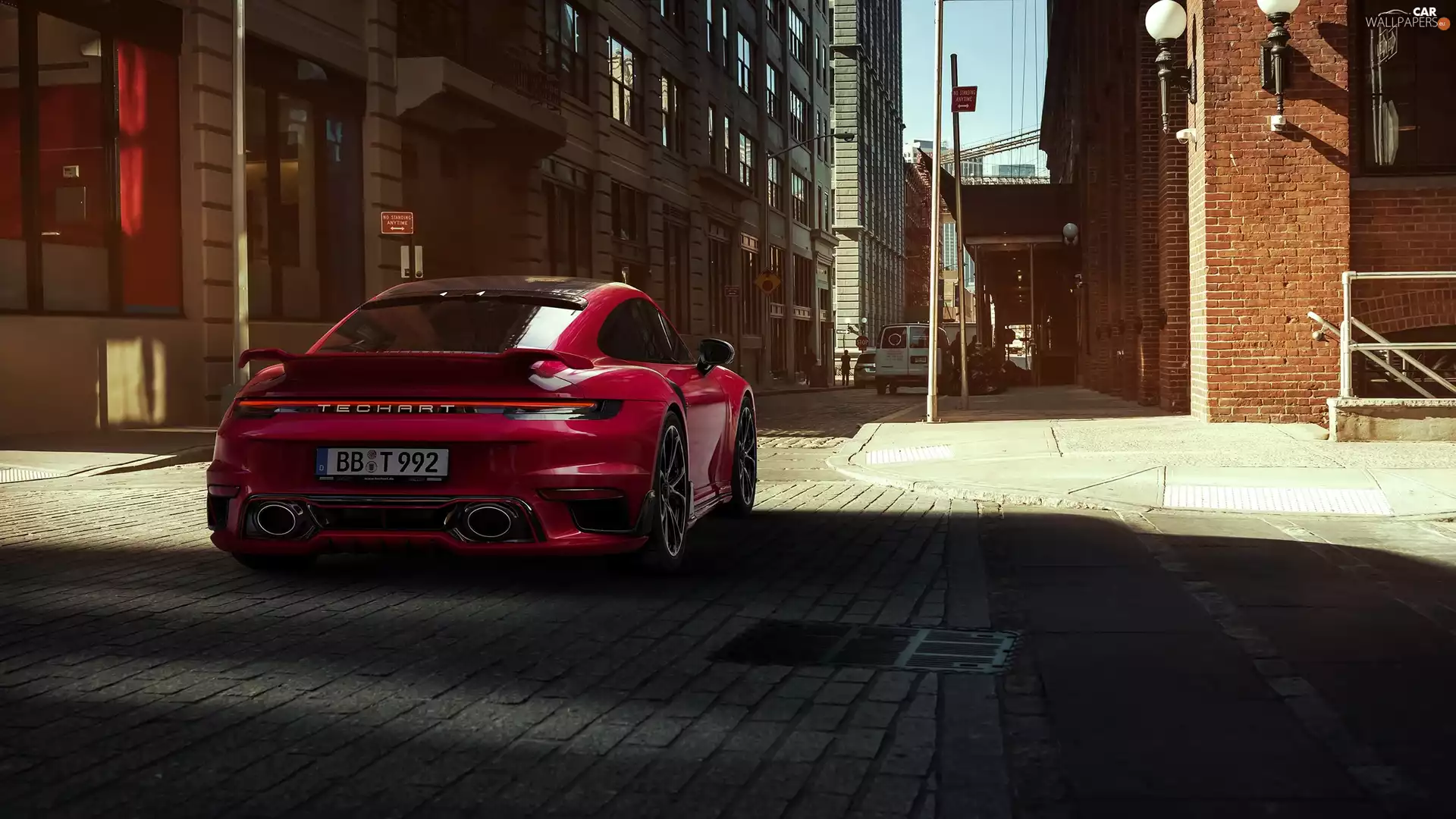 Street, Red, Porsche 911 Turbo S