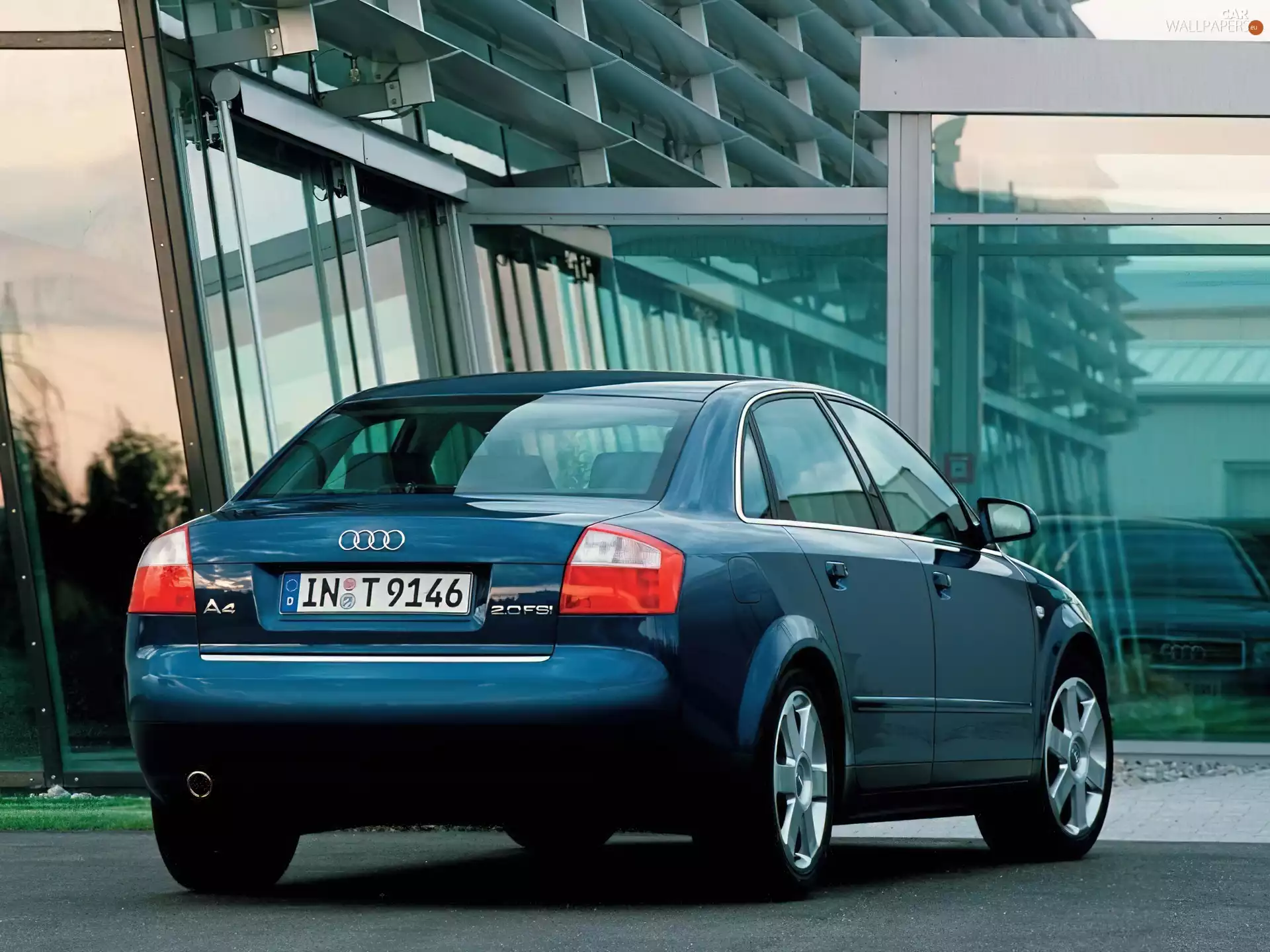 Sedan, blue, Audi A4