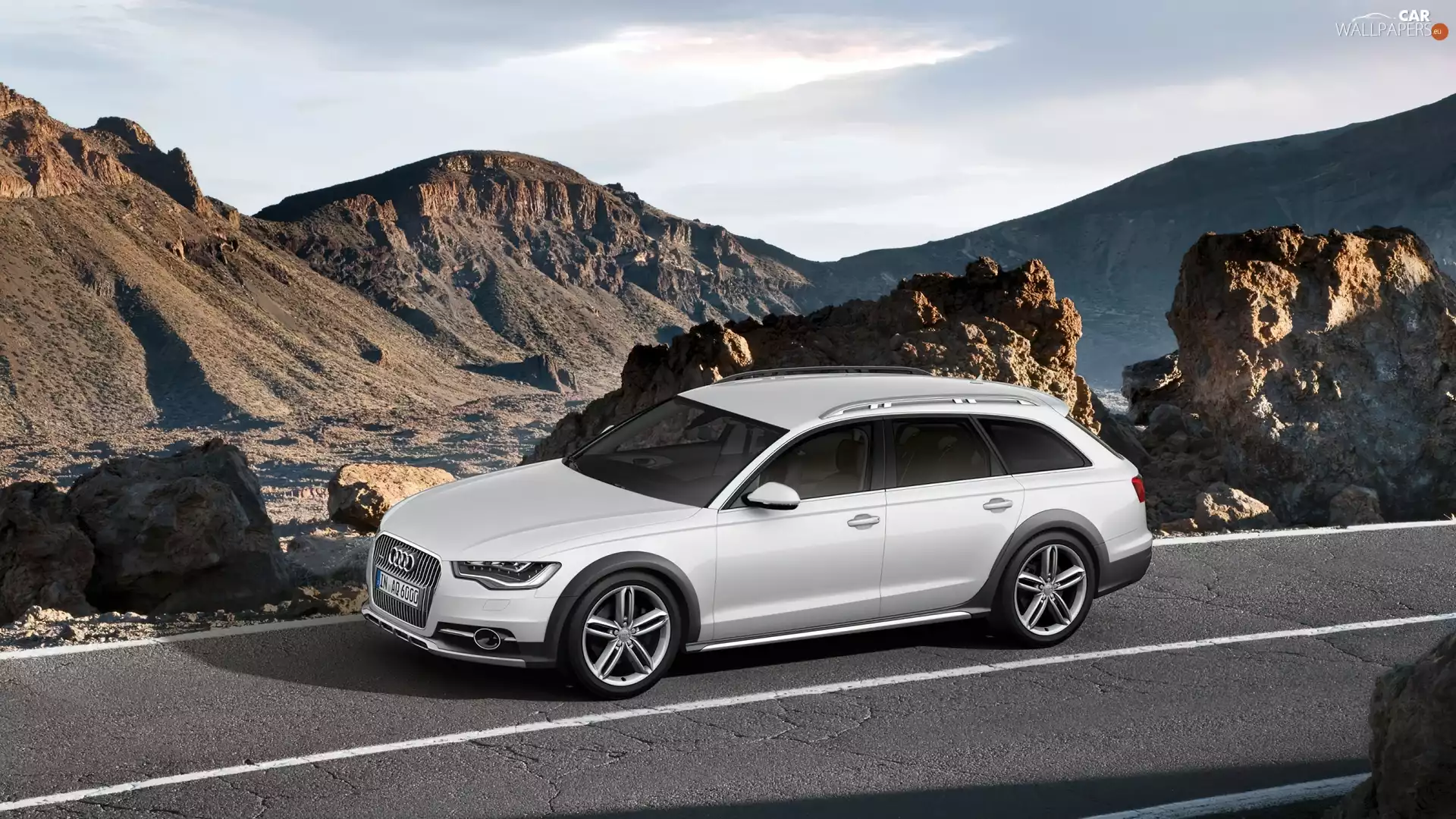 Audi A6, Way, Mountains, allroad