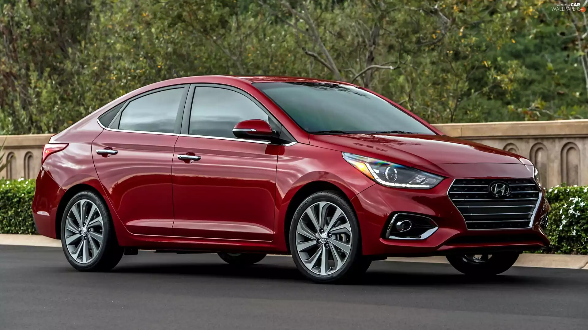 2018, Red, Hyundai Accent