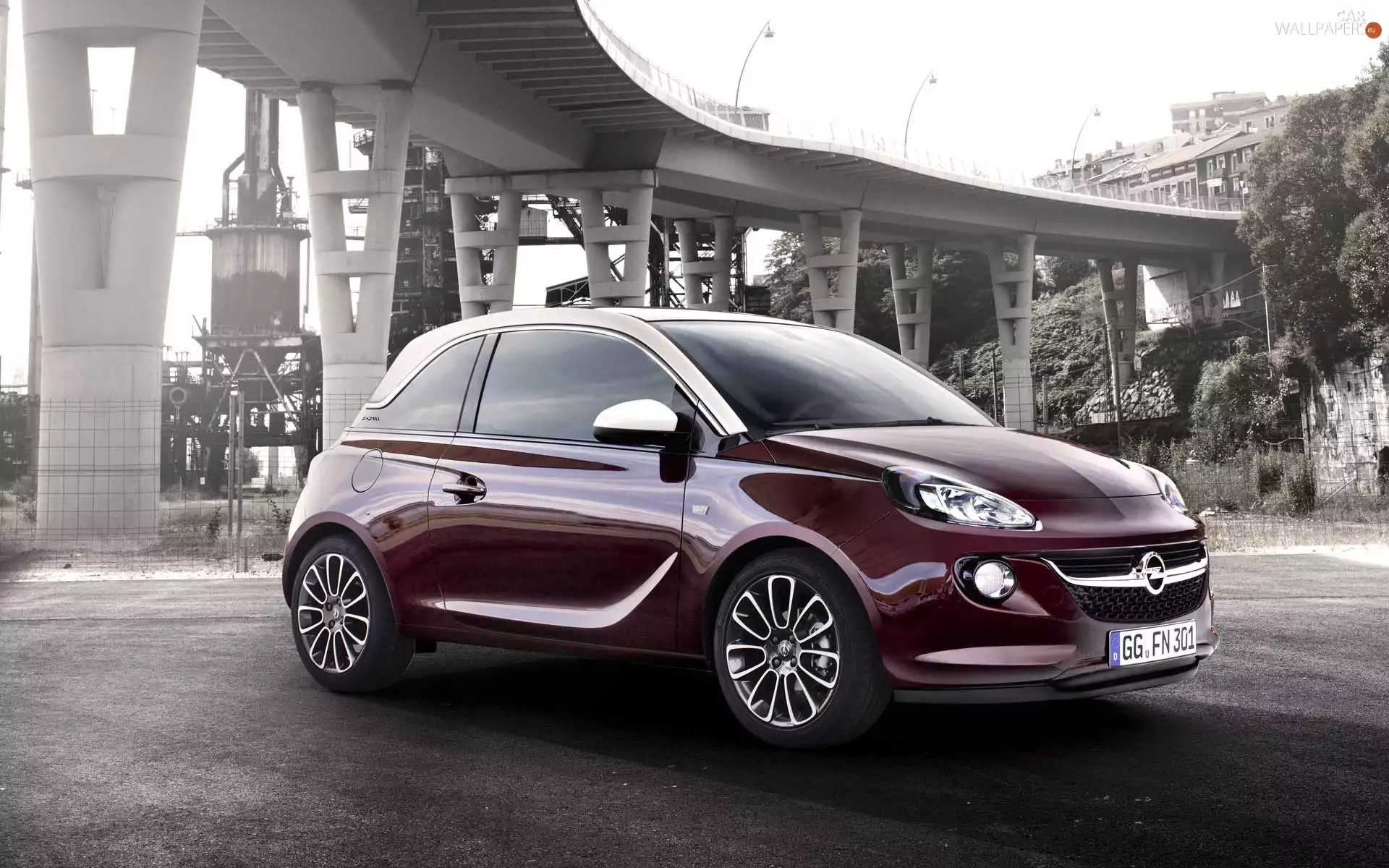 bridge, claret, Opel Adam