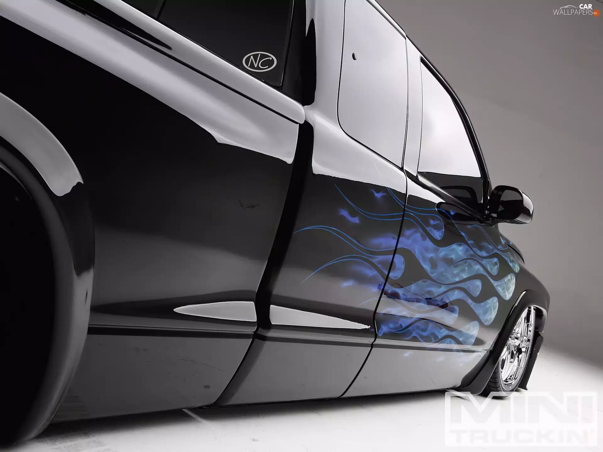 flame, Dodge Dakota, Airbrush