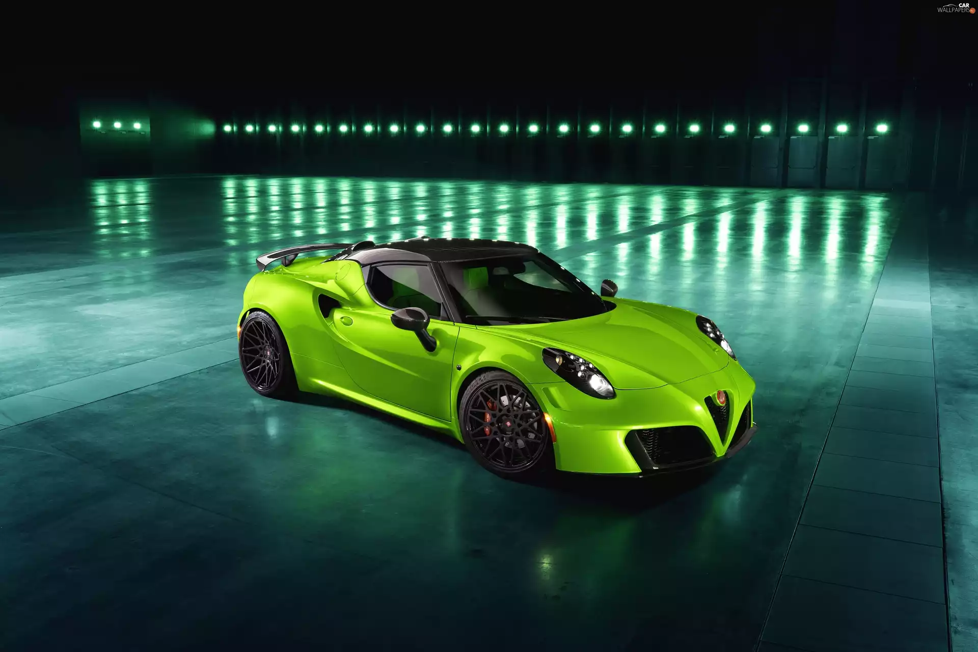 Two-seater, Green, Alfa Romeo 4C