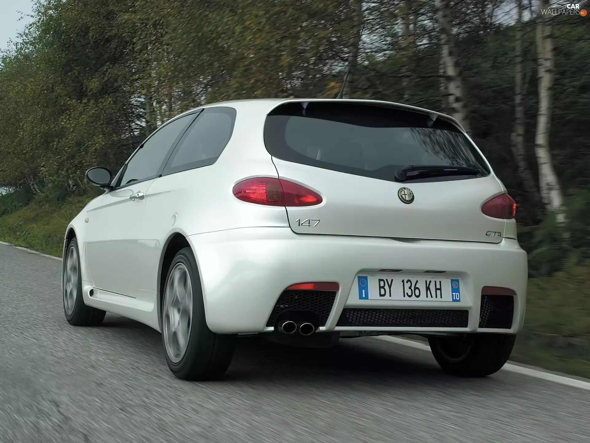 viewes, Alfa Romeo 147, trees