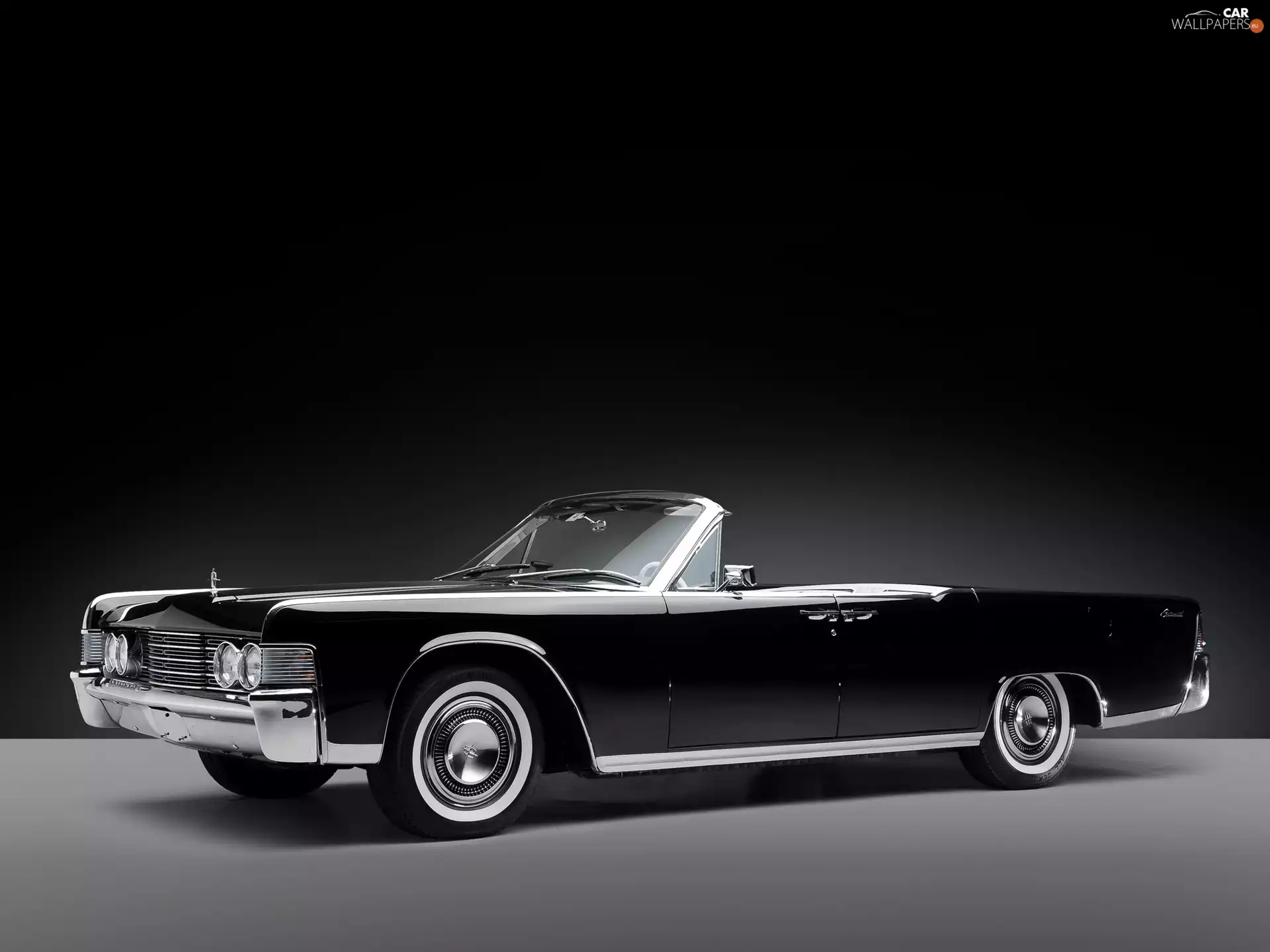 vintage, Cadilac, Black and white, Lincoln 1965