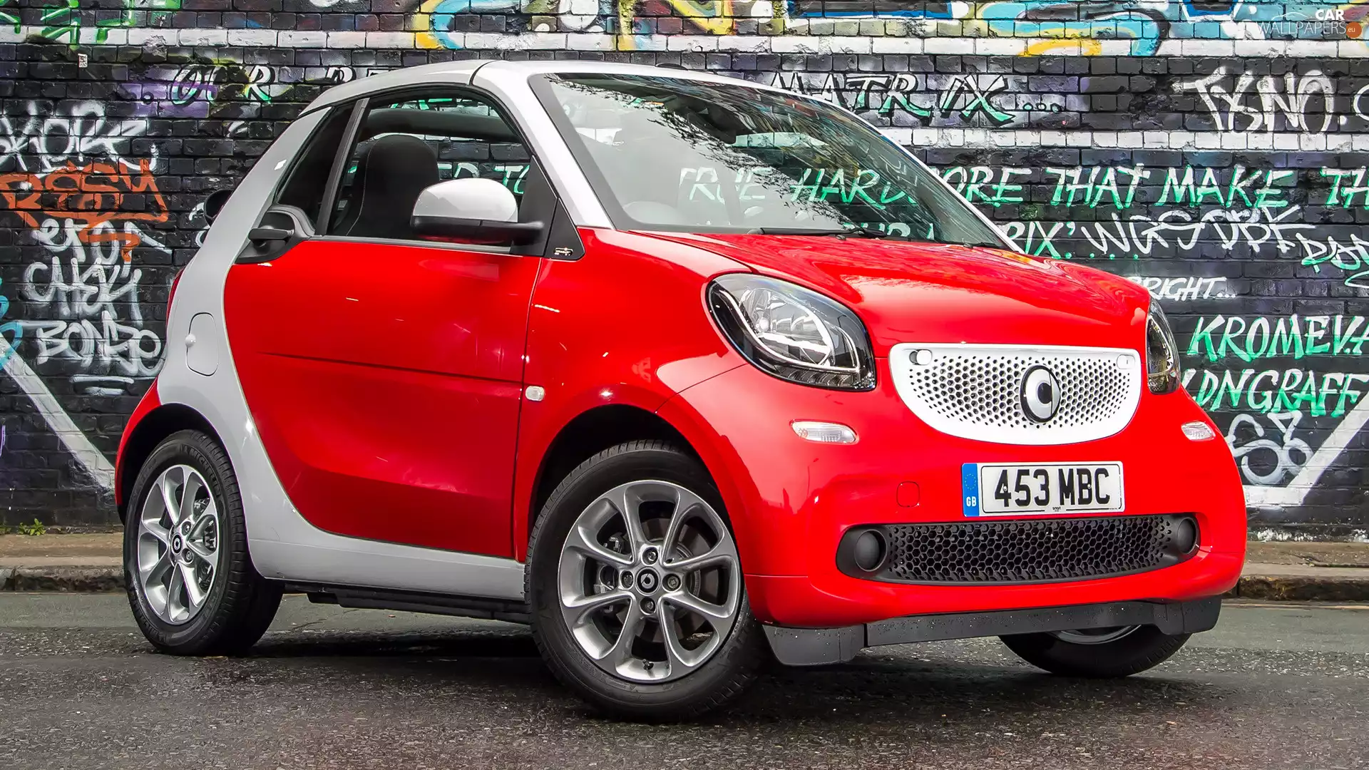Red and white, Smart Fortwo