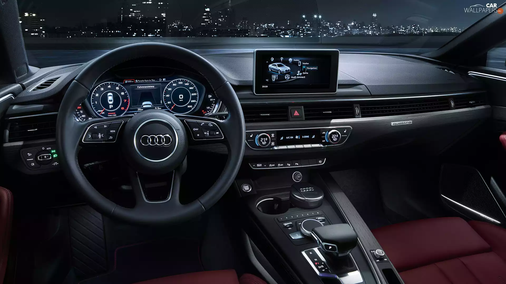 interior, Audi A5 Sportback, 2017