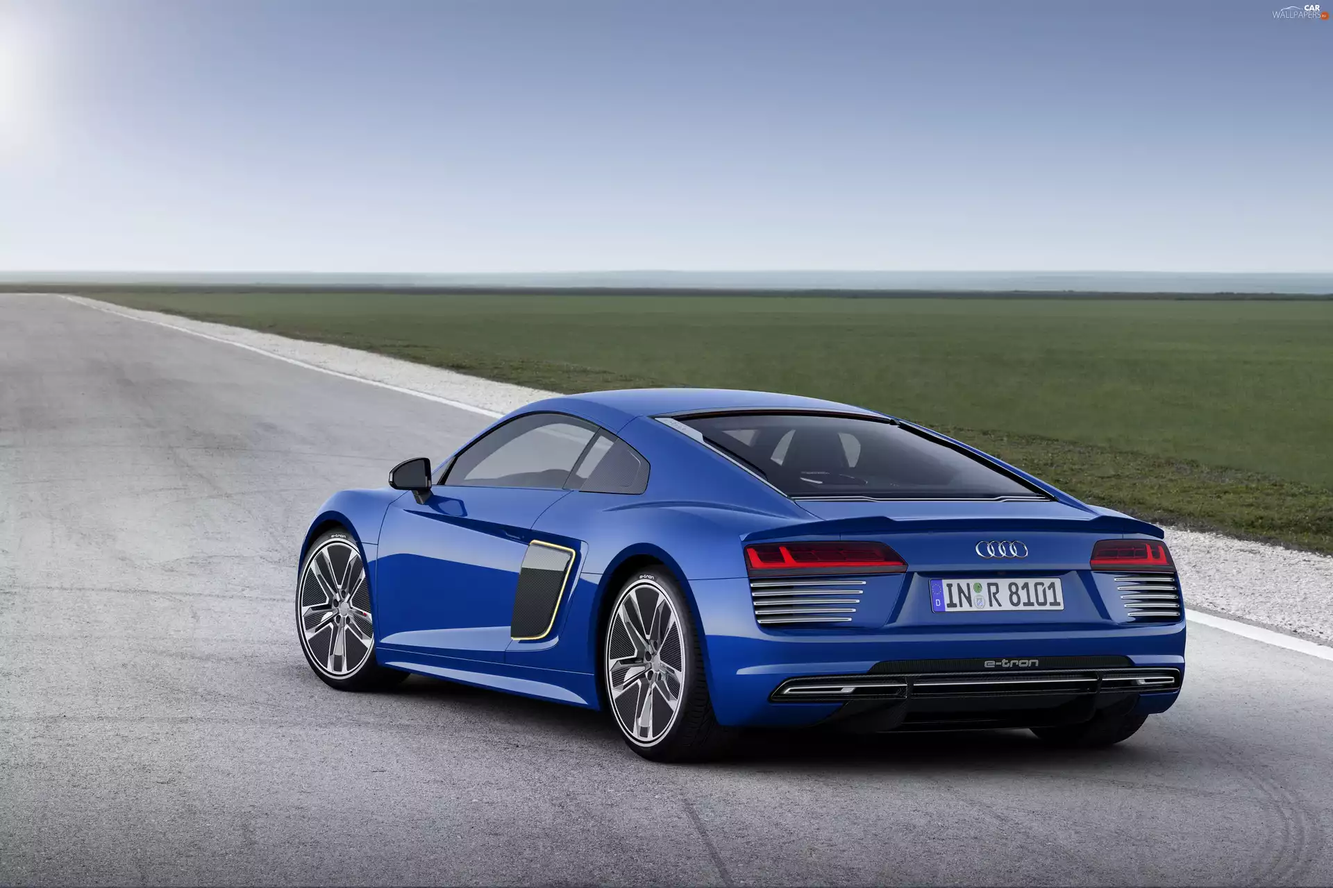 Blue, R8, Back, Audi