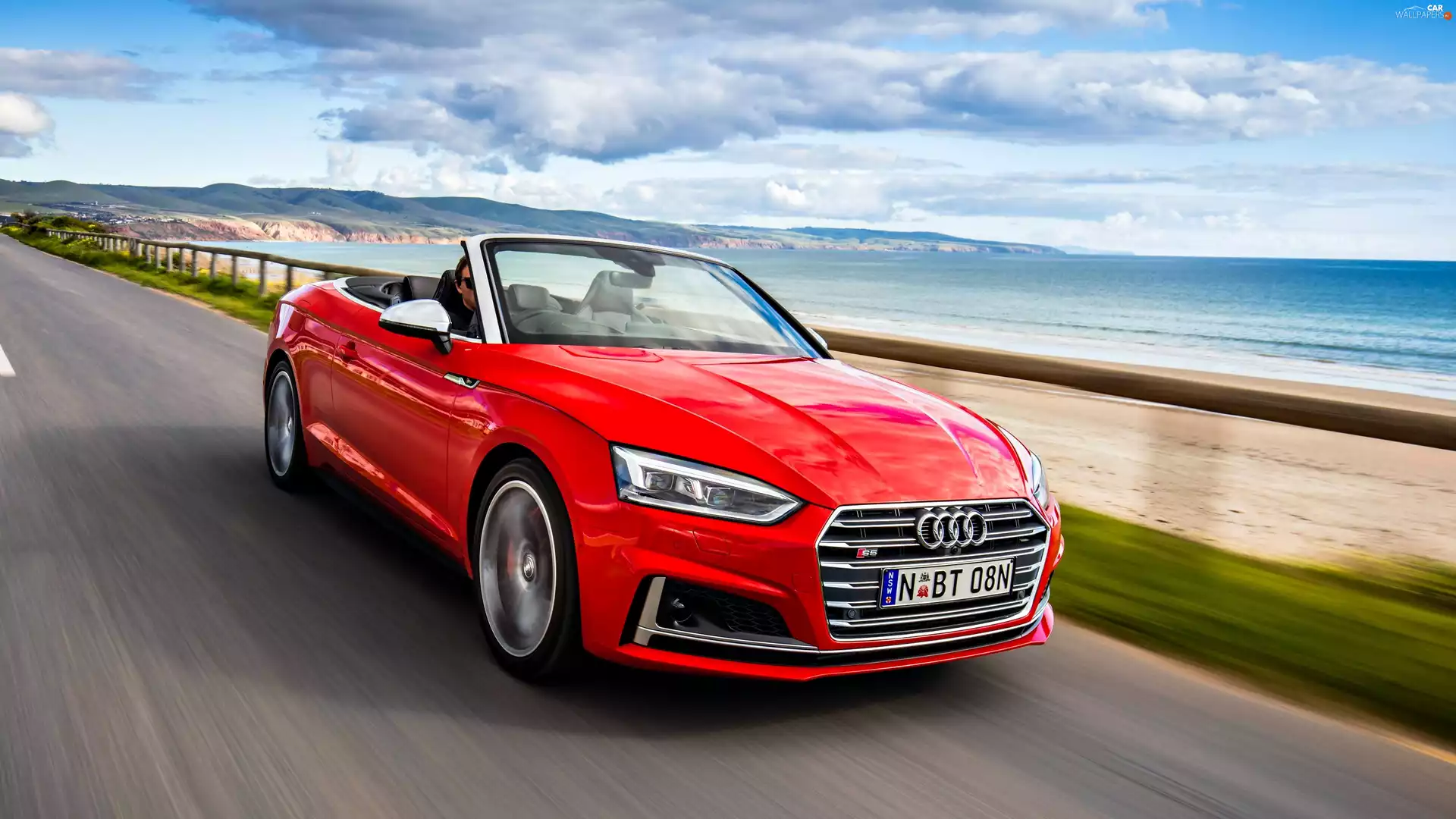 Red, 2017, Way, Audi S5 Cabriolet