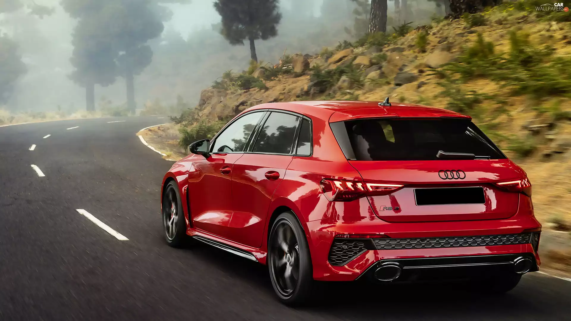 Back, Audi RS3 Sportback, Red