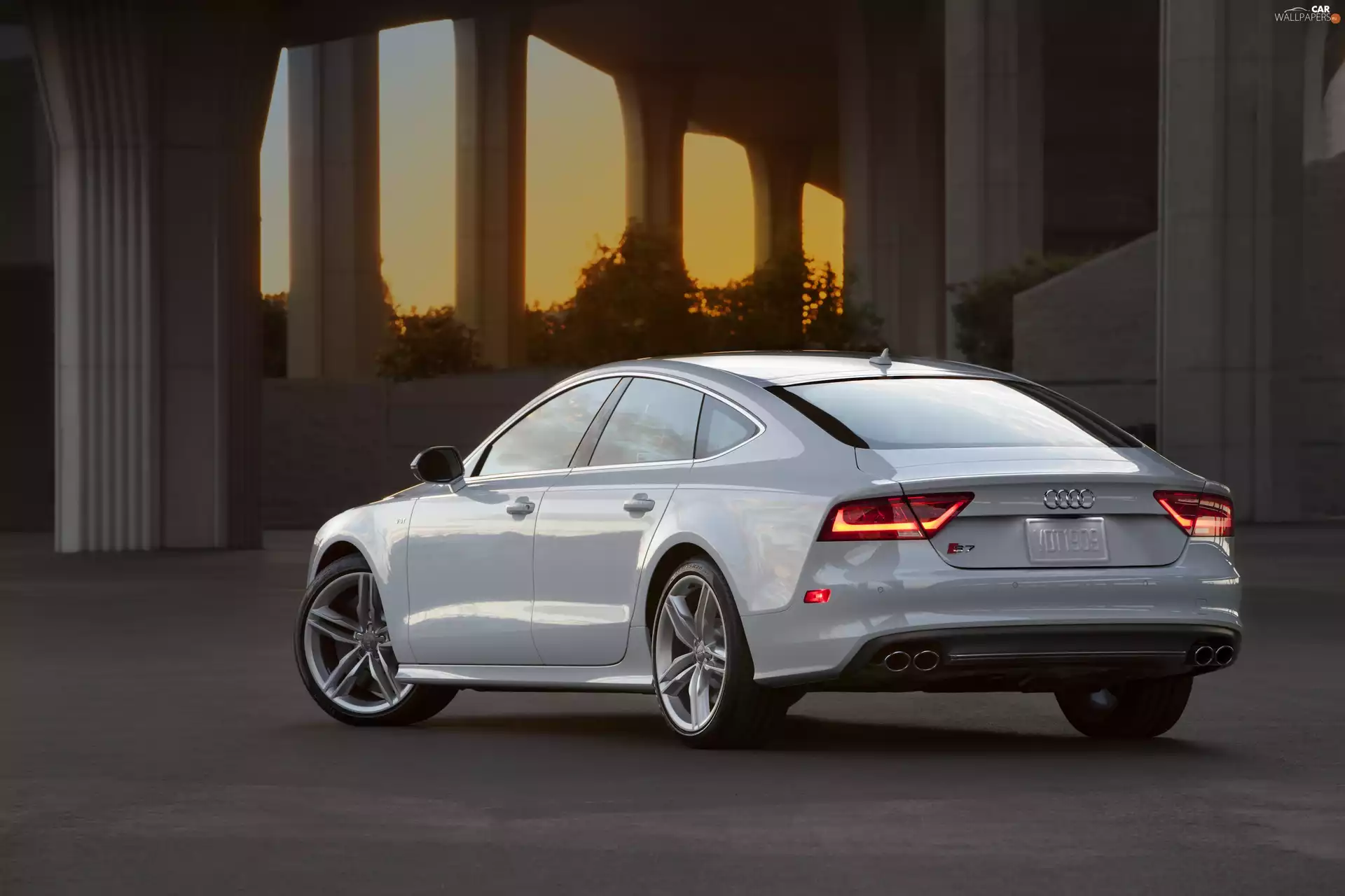 White, A7, Back, Audi
