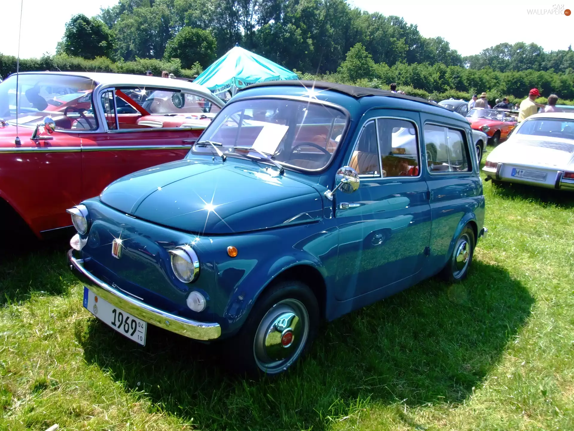 blue, rally, club, Autobianchi A500 Giardiniera