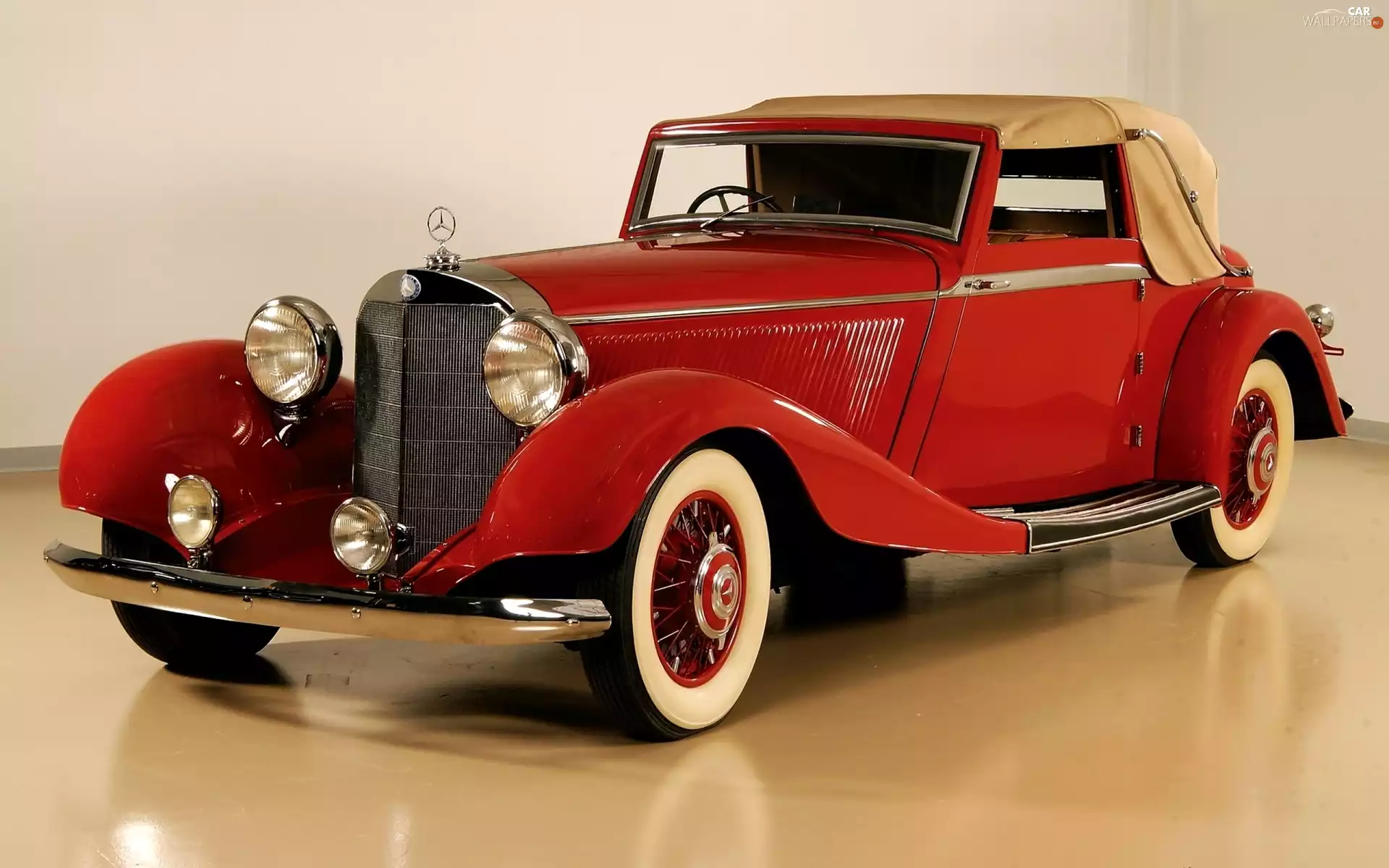 Automobile, Red, antique