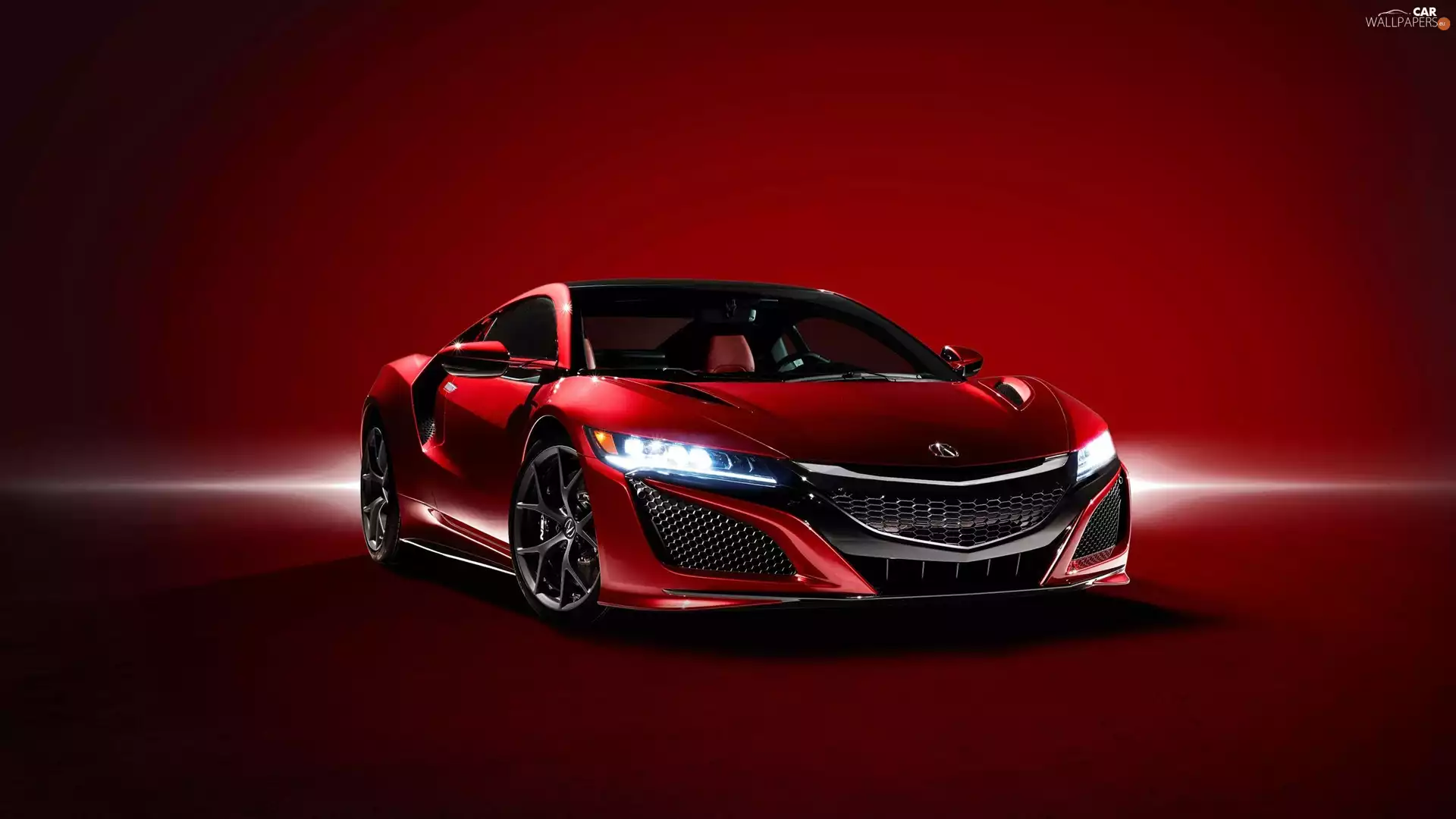 Honda NSX, Red, Automobile