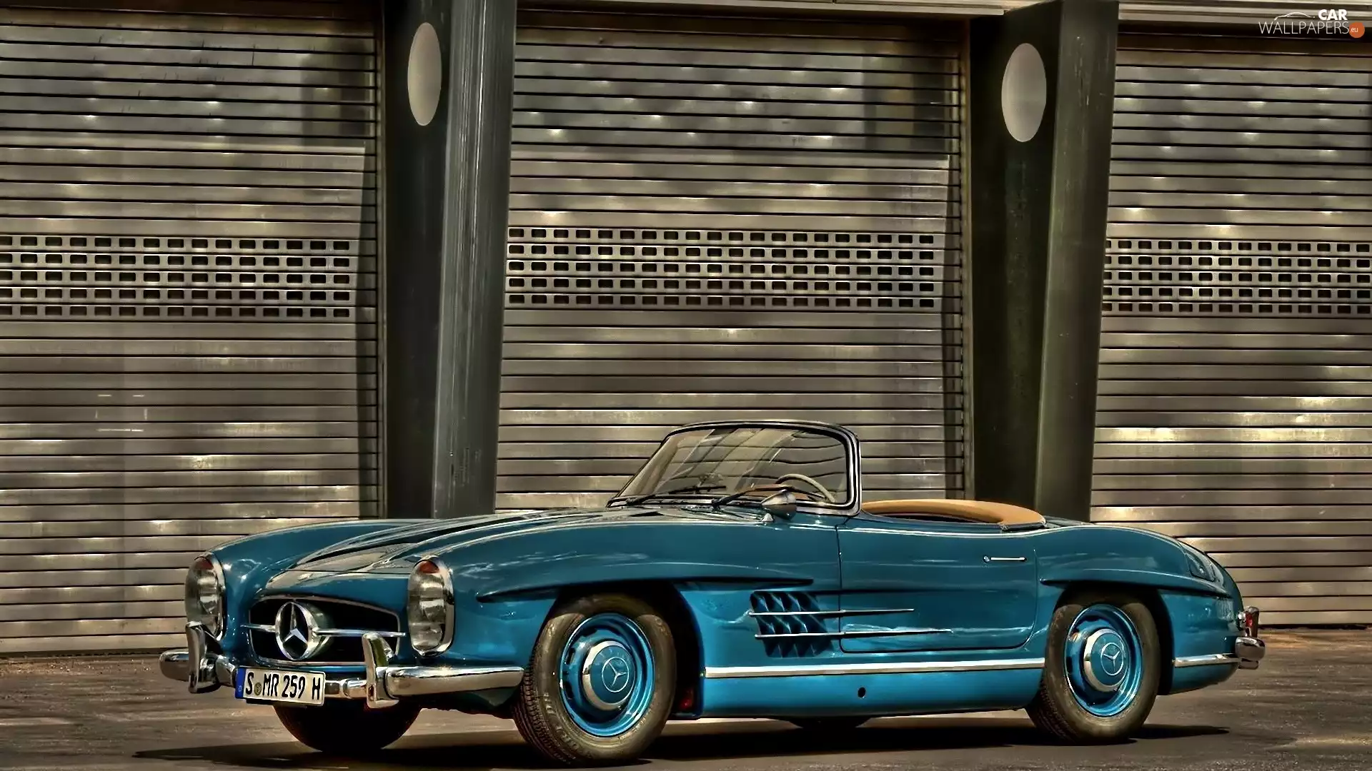 blue, Automobile, Mercedes Convertible Roadster