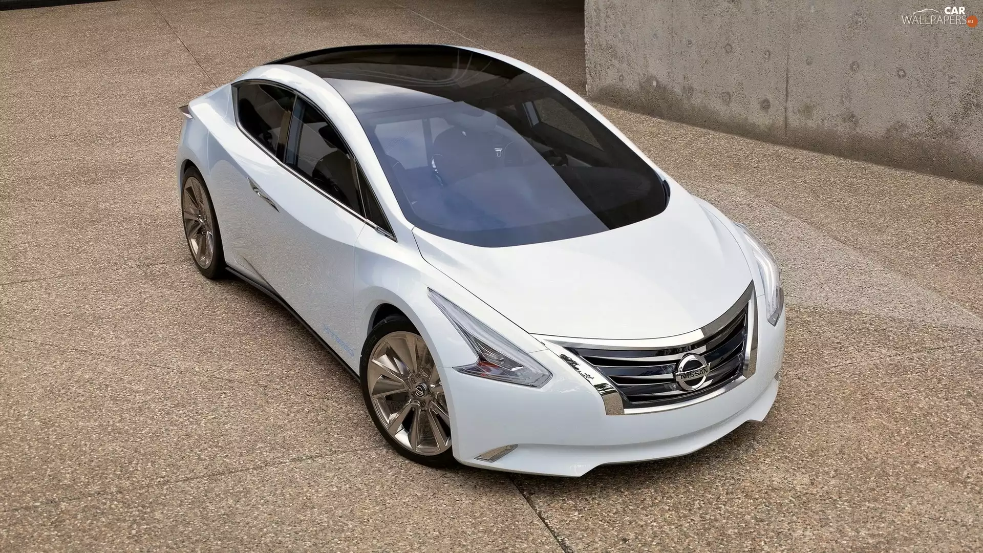 Nissan, White, Prototype, Automobile
