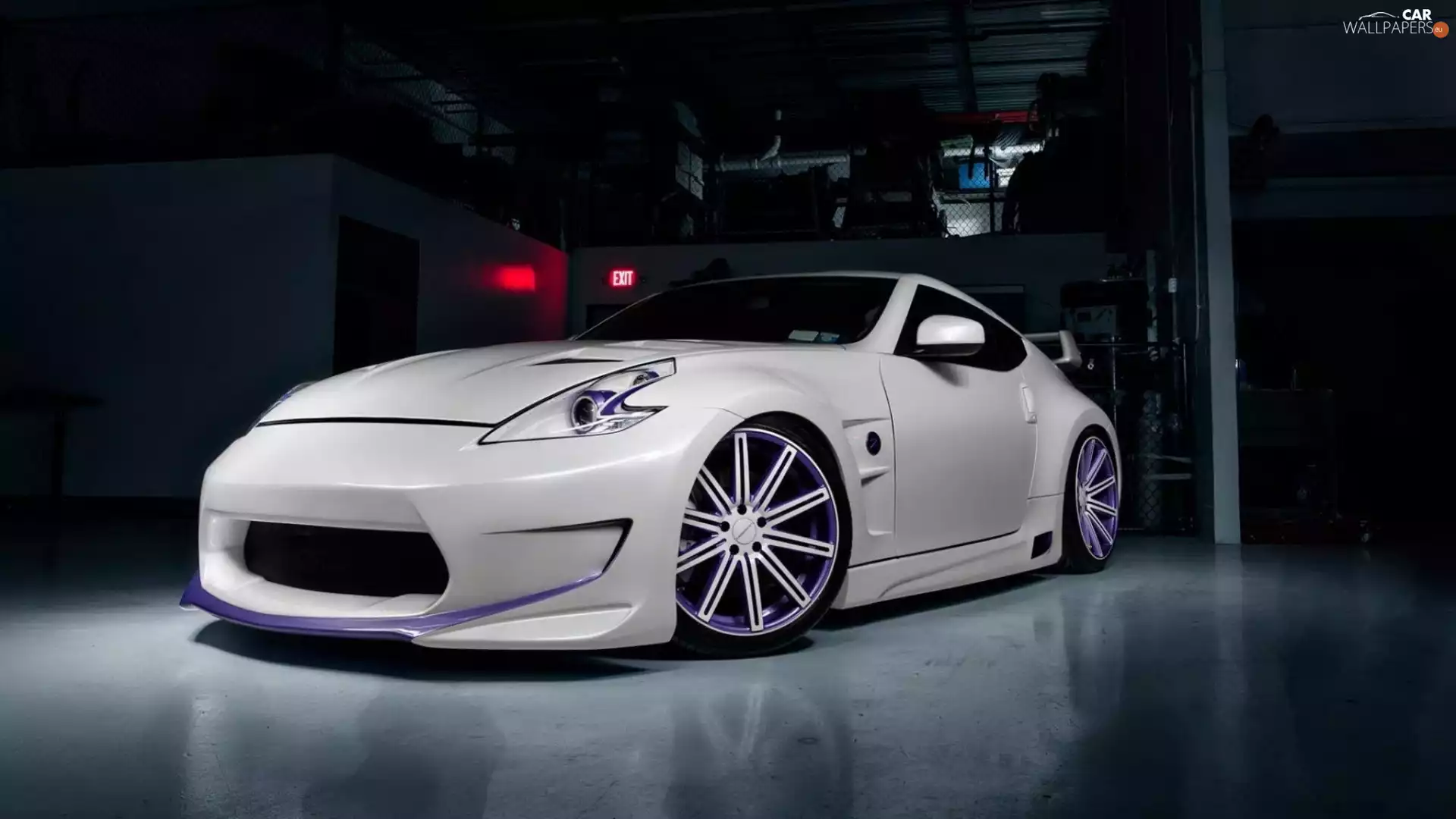 White, Nissan, 370Z, Automobile
