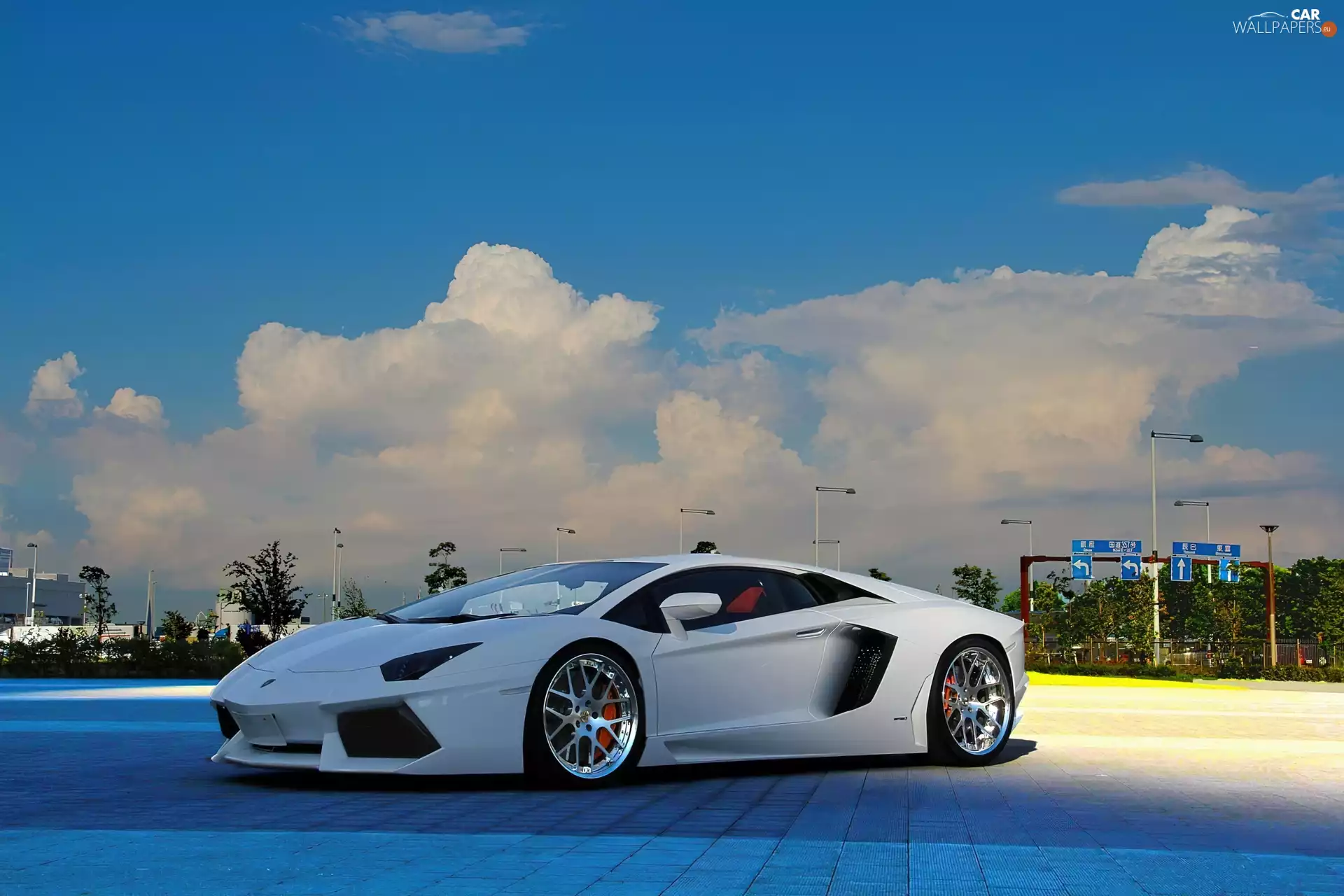 Aventador, LP700-4, Automobile, Lamborghini, White