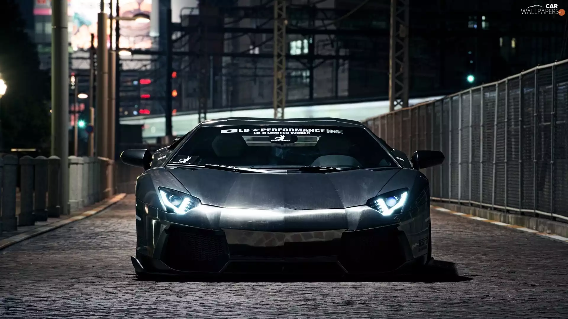 Metalic, Grey, Lamborghini Aventador