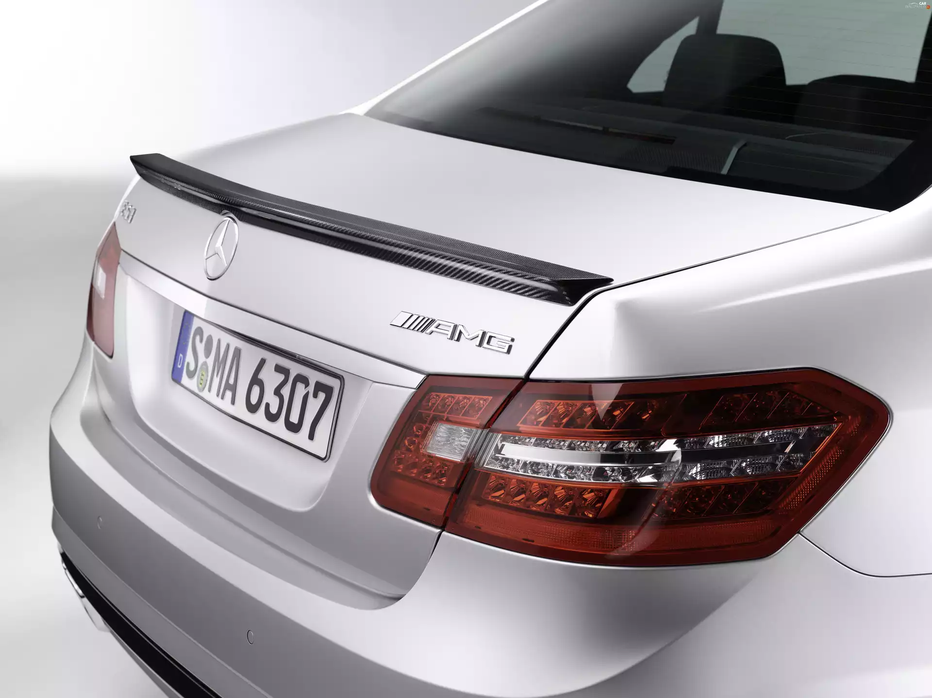 spoiler, carbon, Lamp, Back, Mercedes Benz E63